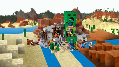 巨大クリーパー像の鉱山 レゴ マインクラフト セット Lego Comキッズ