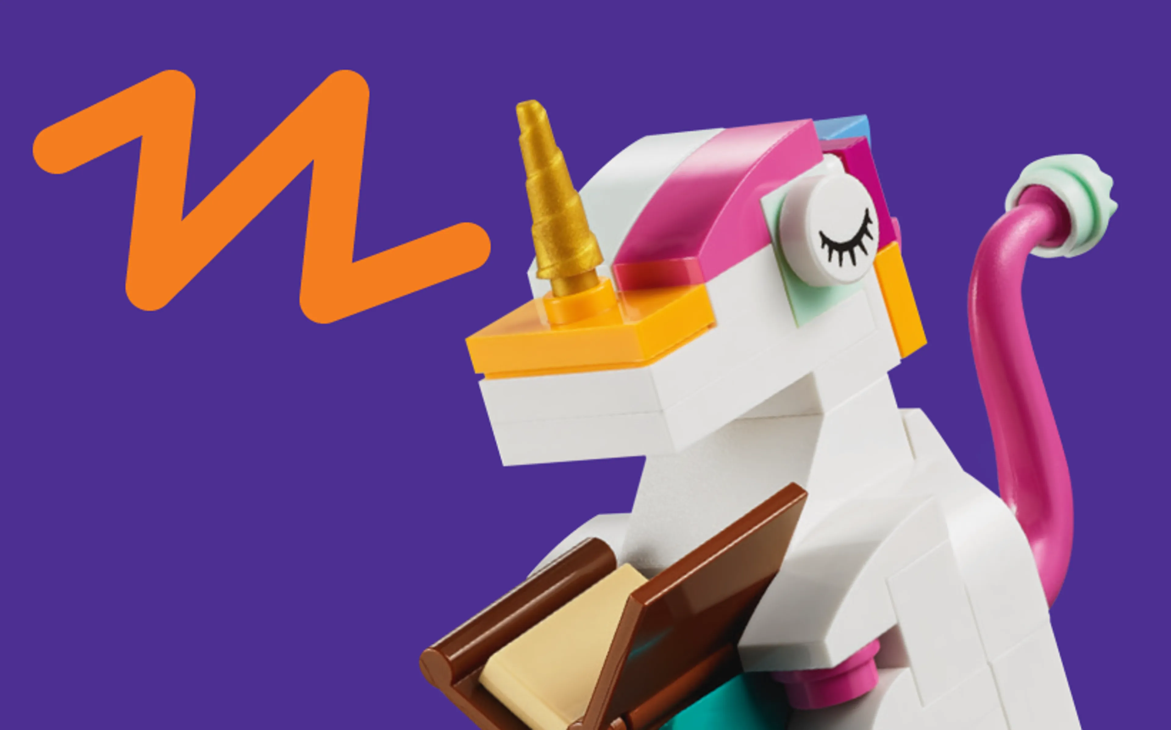 A LEGO unicorn