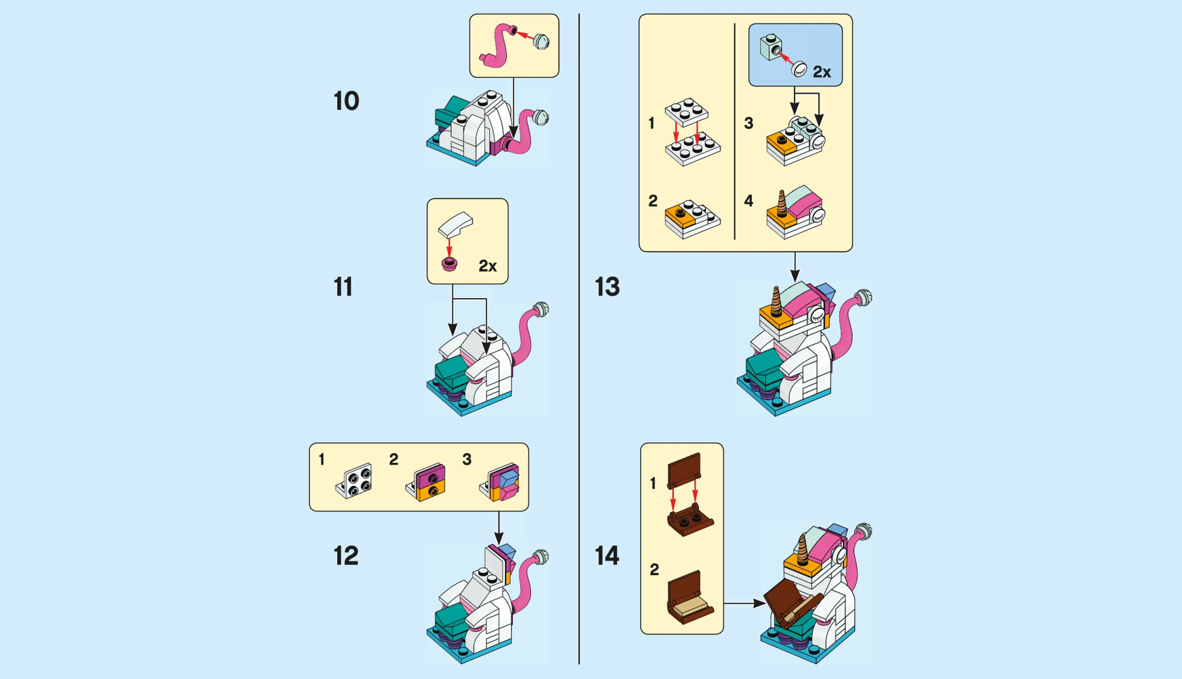 Final instructions for building a LEGO unicorn
