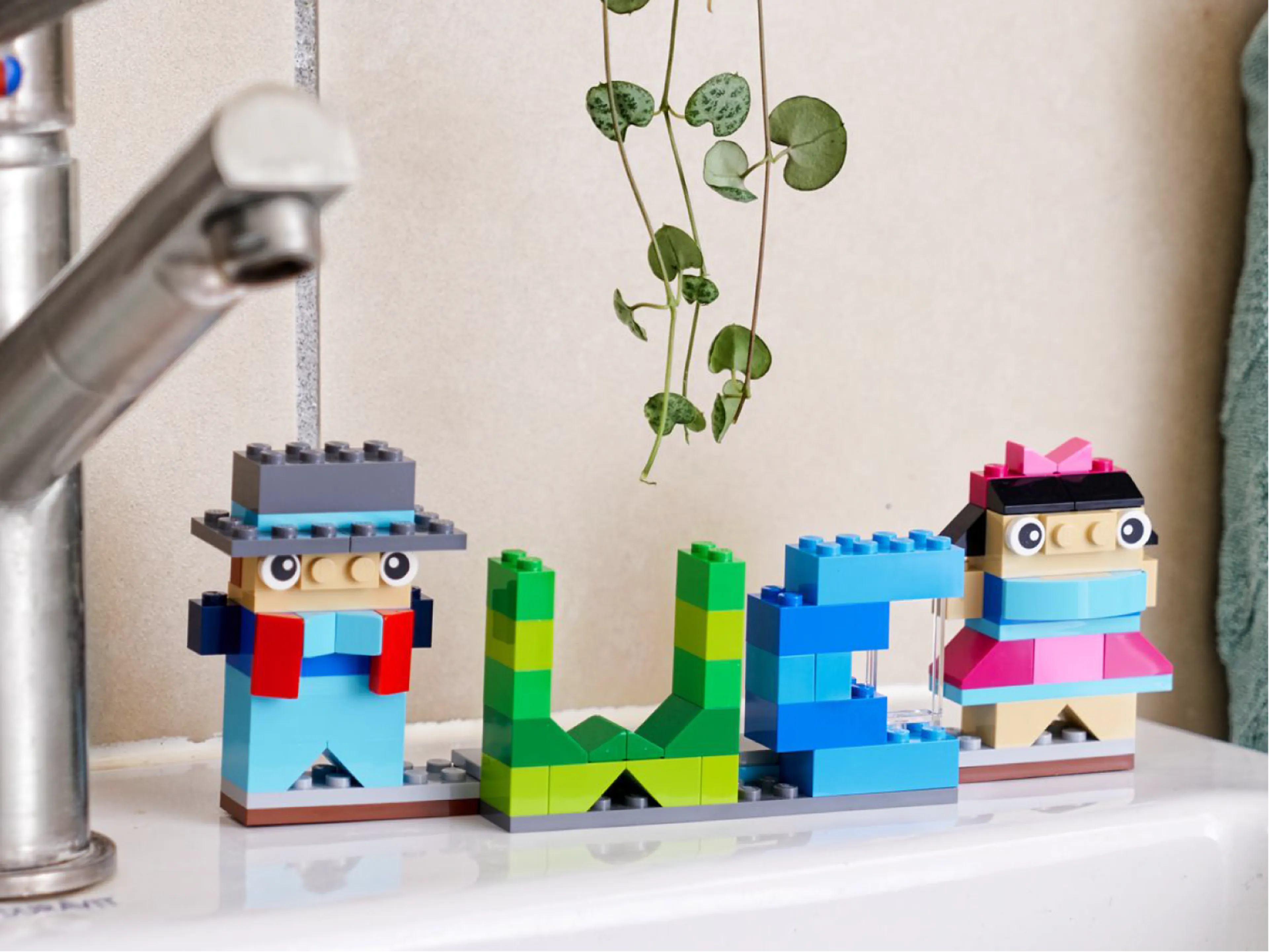 LEGO Bricks spelling WC