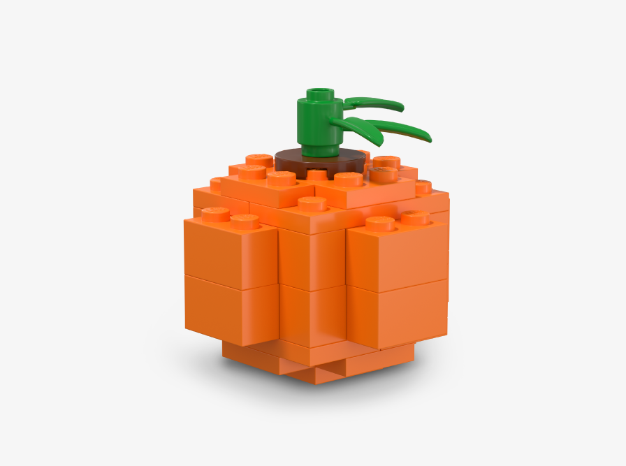 Build a LEGO pumpkin for Halloween LEGO for families