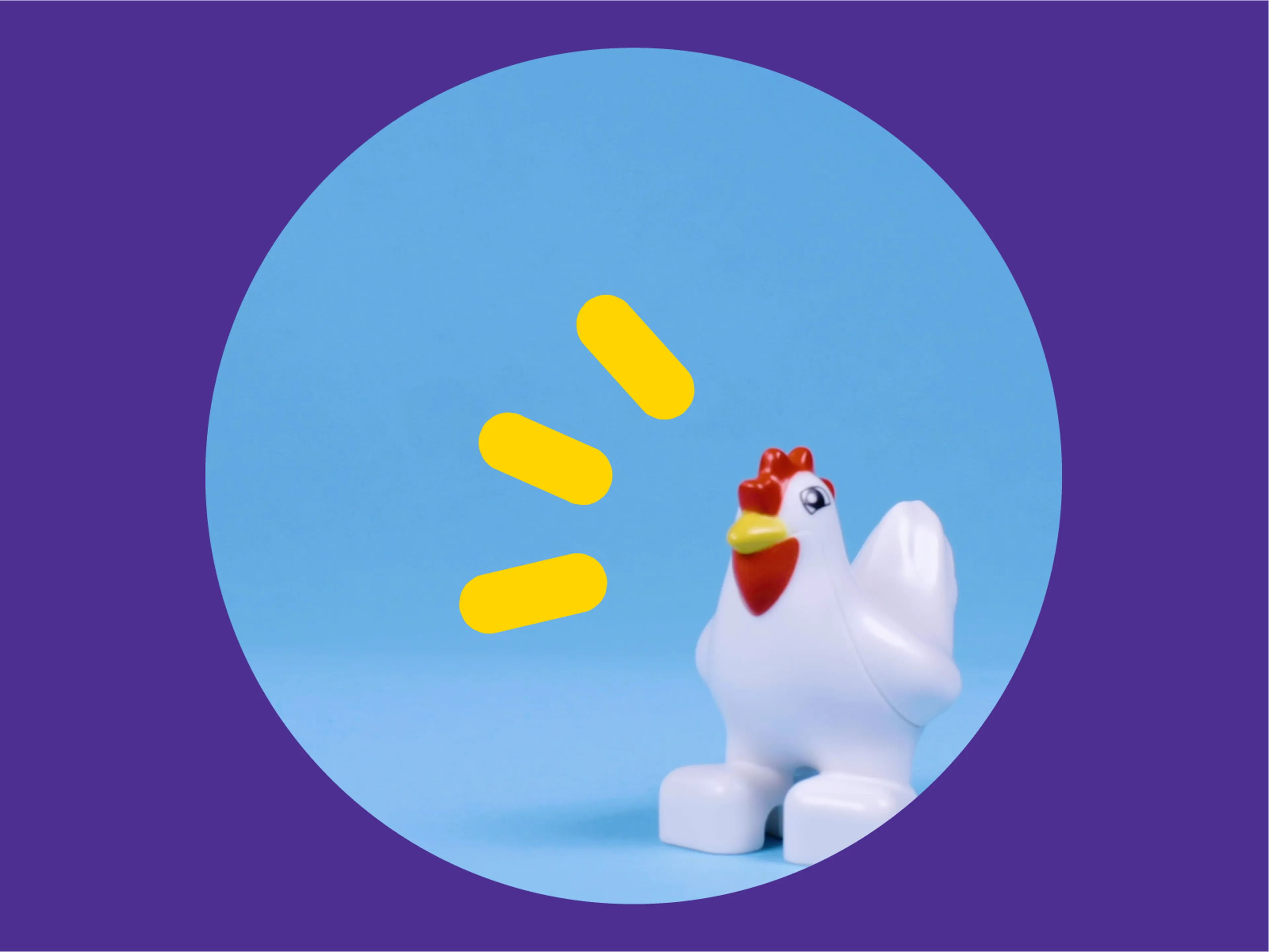 Et billede af en LEGO DUPLO høne