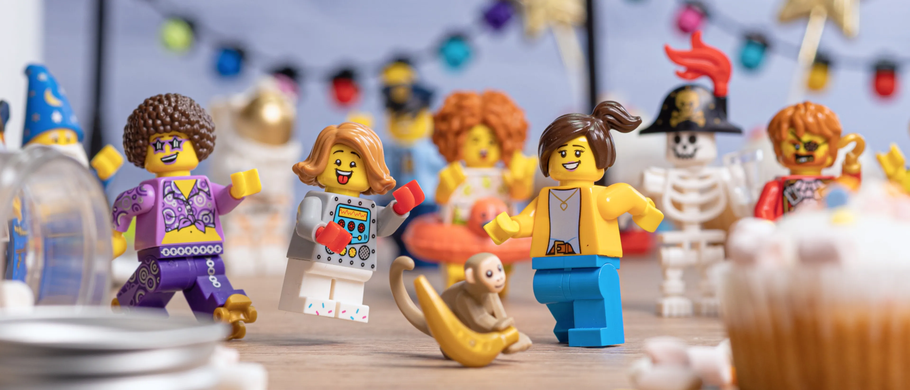 A minifigure birthday party
