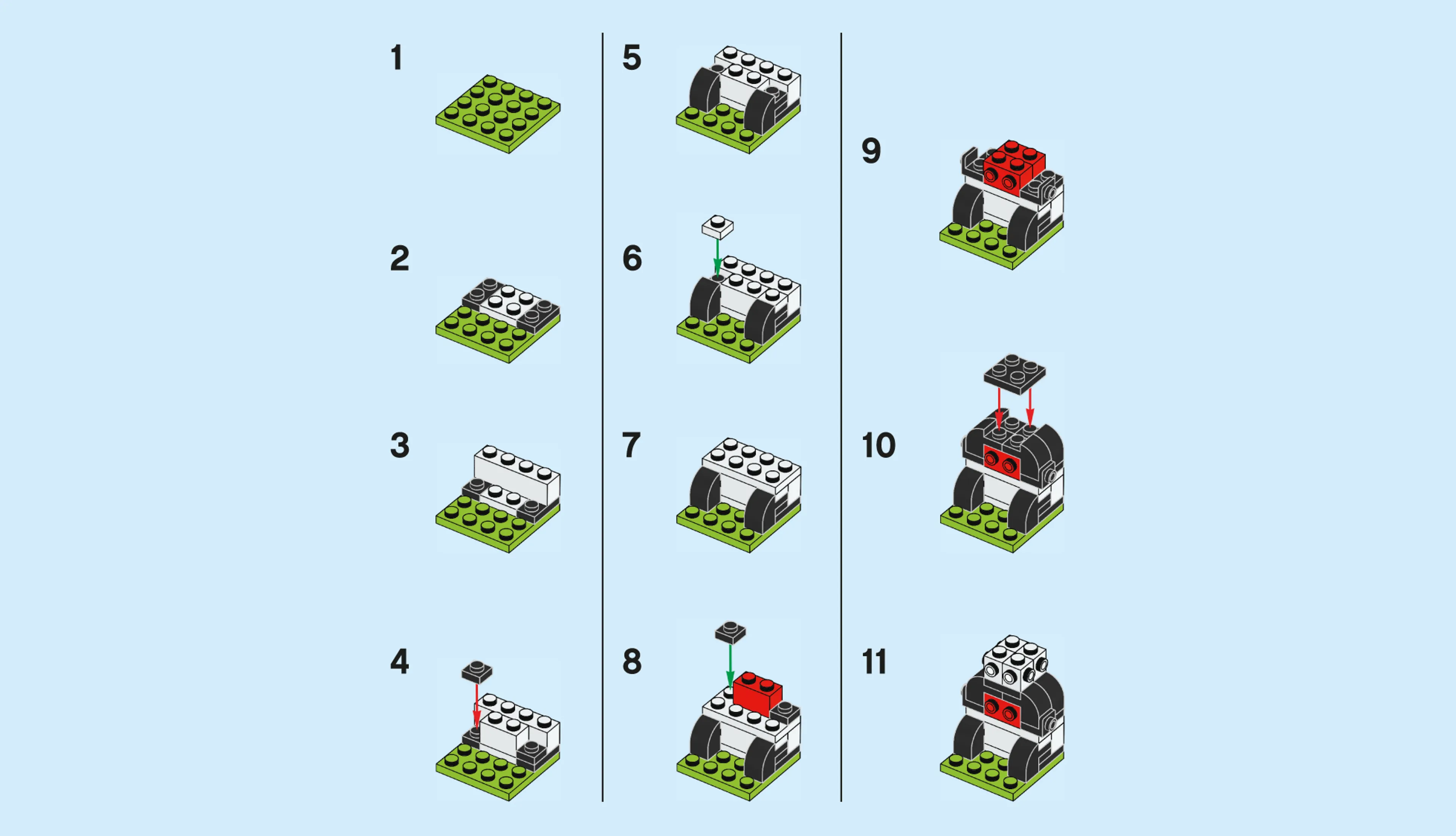 Building a LEGO panda