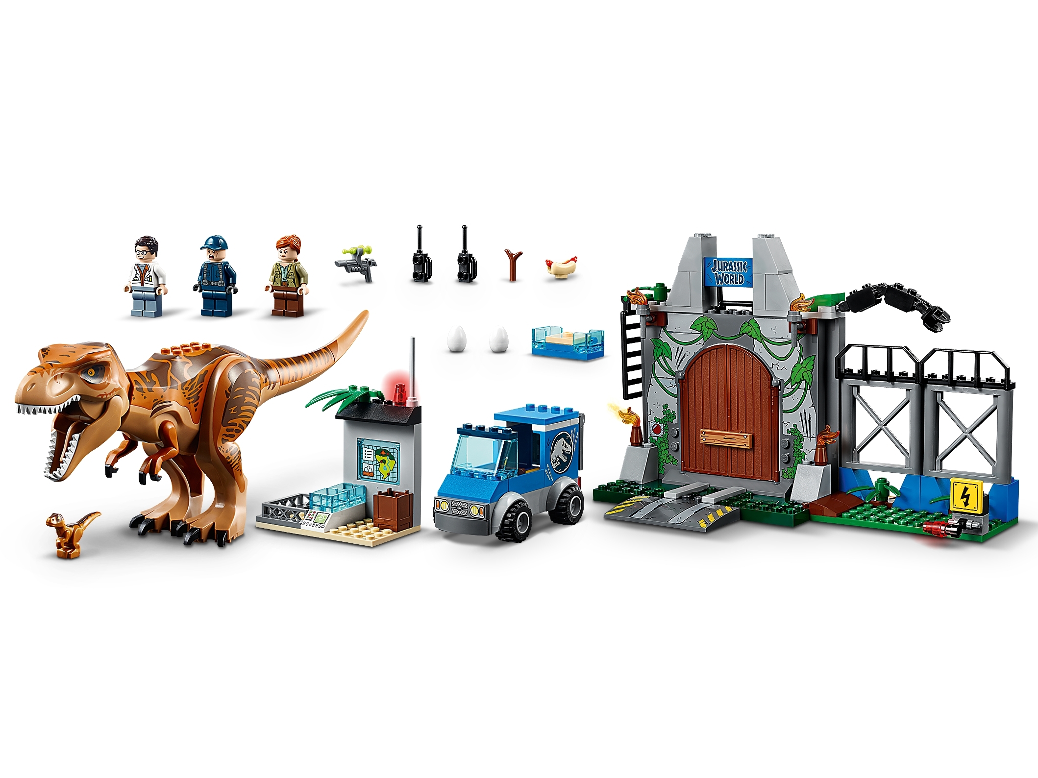 LEGO Juniors/4+ Jurassic World T. rex Breakout 10758 Building Kit (150  Pieces)