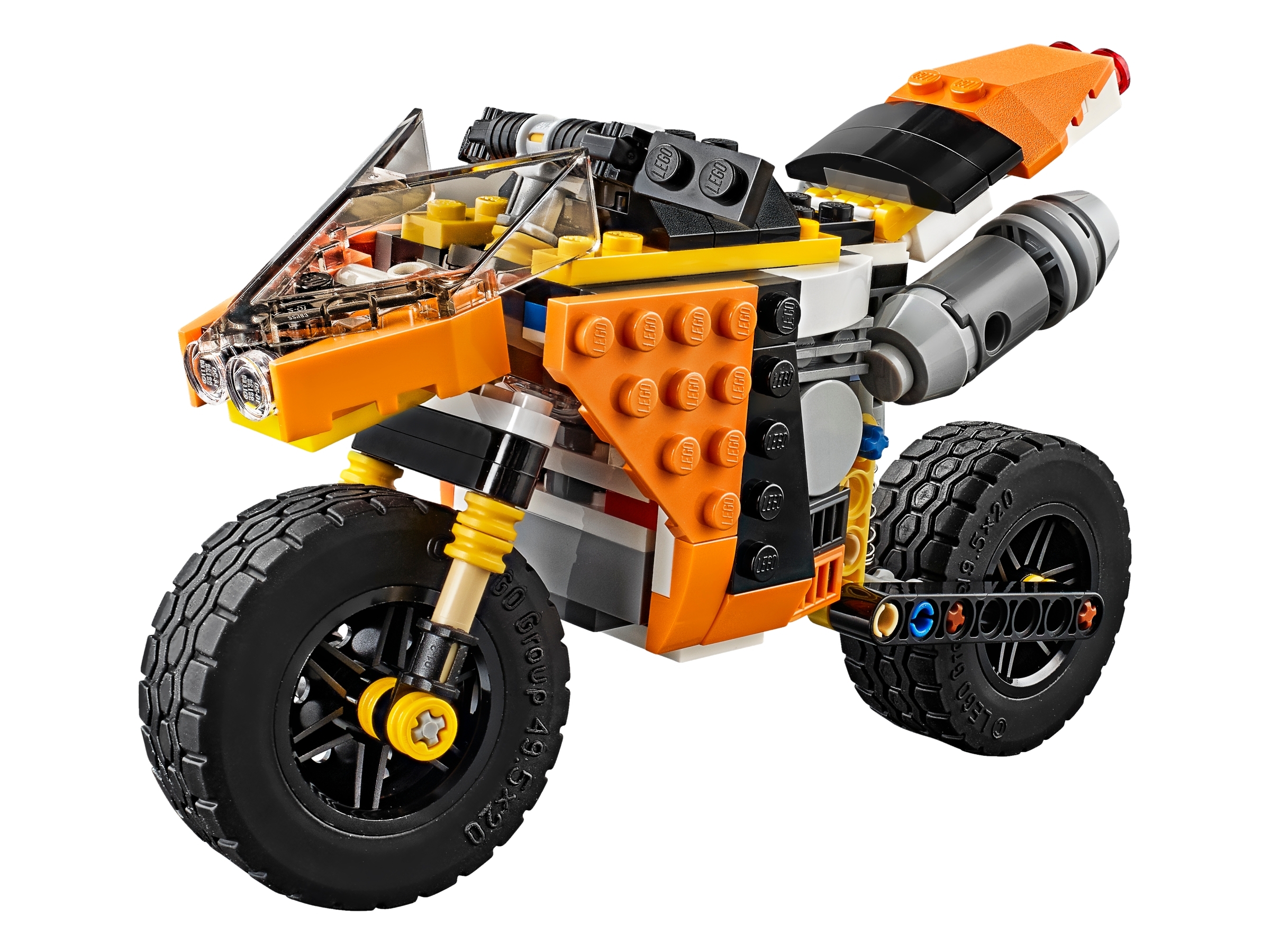 La moto orange 31059 | Creator 3-en-1 | Boutique LEGO® officielle BE