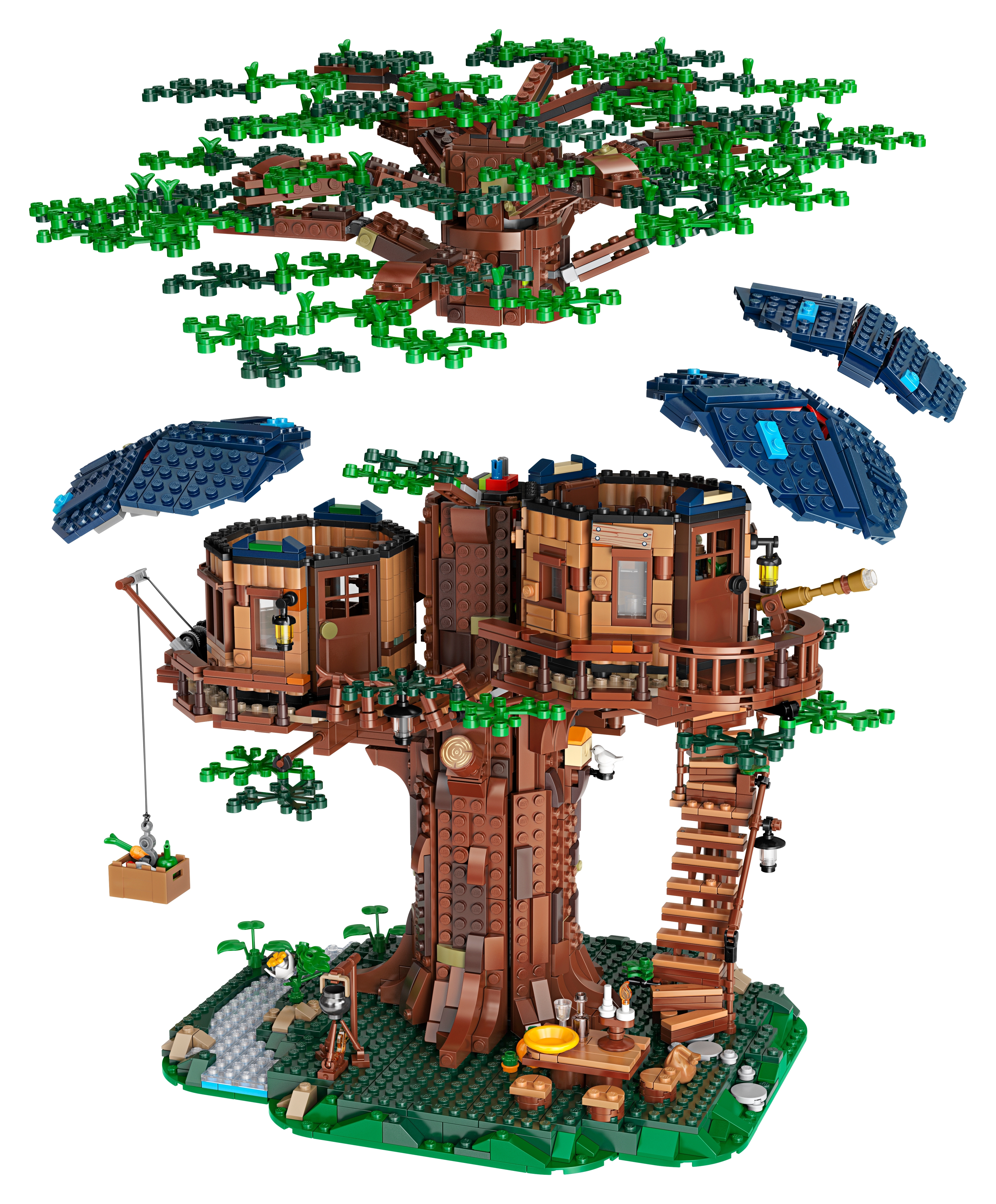 Teca per LEGO 21318 Casa Sull'albero - L 46 x P 46 x H 46 cm