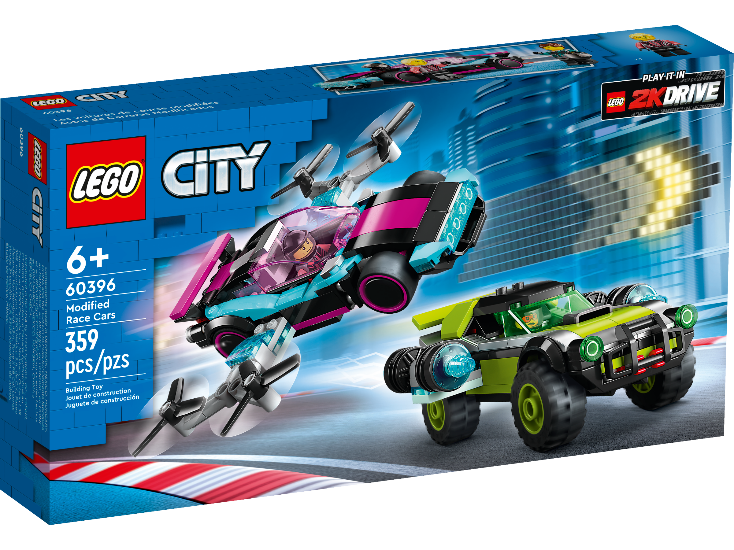 LEGO City Les voitures de course modifiées 60396 ; Ensemble de jeu