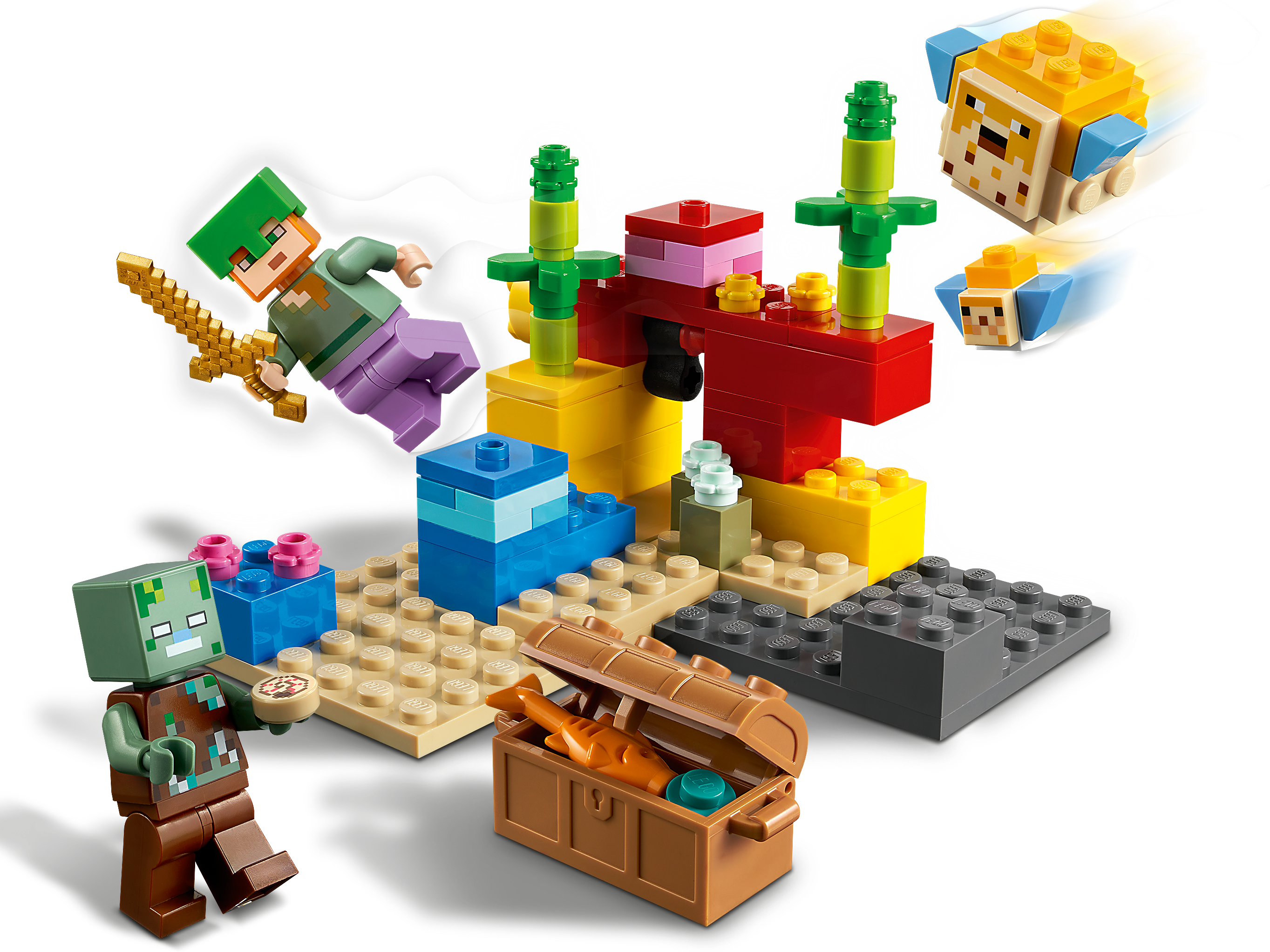 LEGO MINECRAFT O RECIFE DE CORAL 21164 - Star Brink Brinquedos