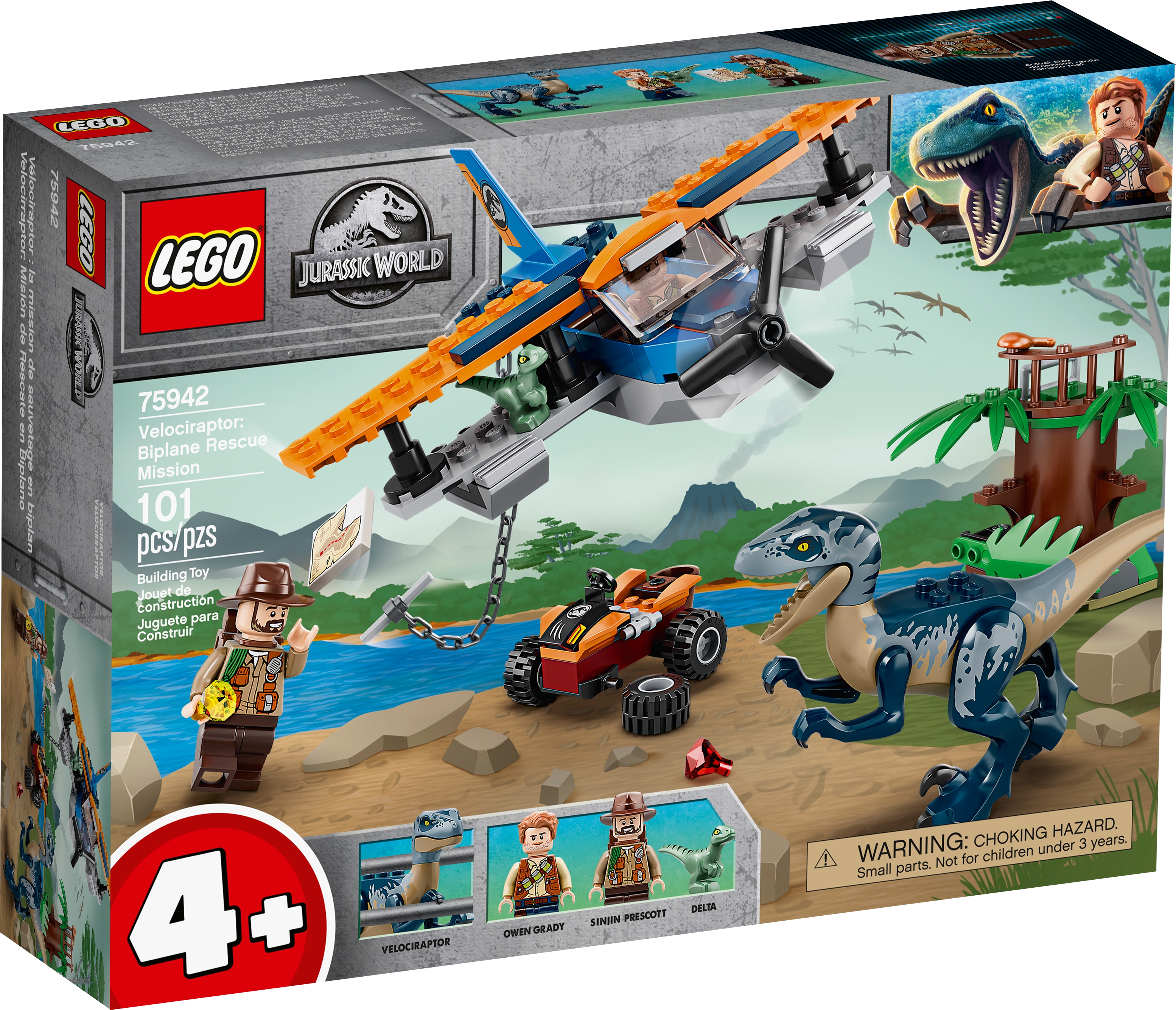 Velociraptor: Biplane Rescue Mission​ 75942 | Jurassic World™ | Buy online Official LEGO® Shop US