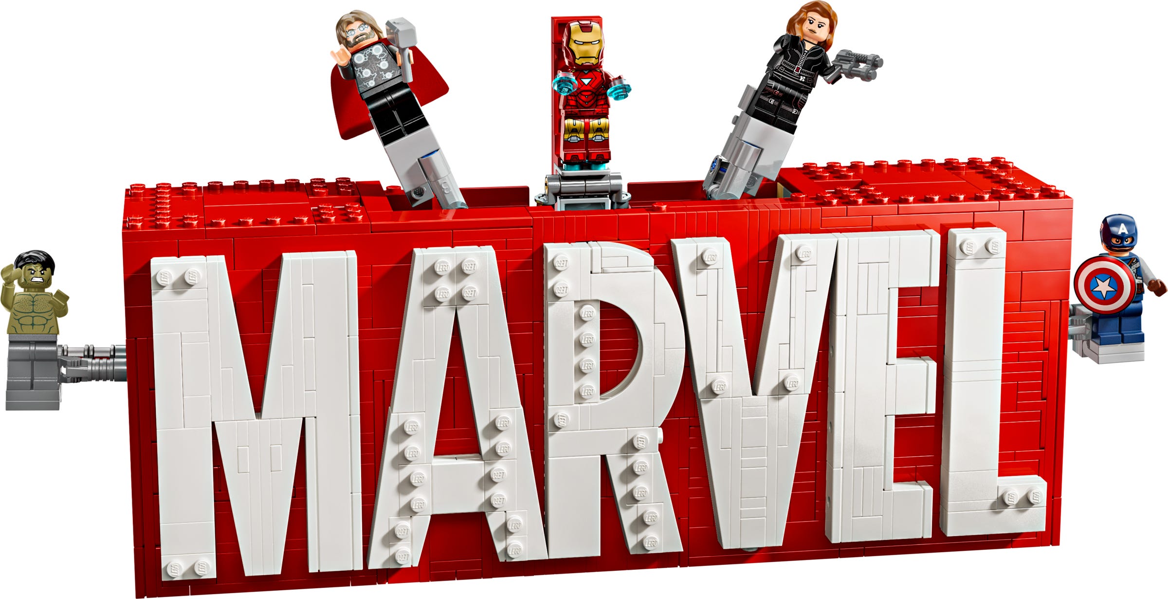 MARVEL Logo & Minifiguren