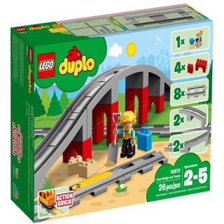 Lego Duplo Train 10872  Big Block Train Bridges Rail Track Duplo