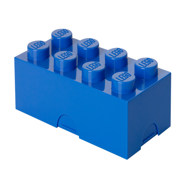 Lego Box with Blue Handle Bright Red