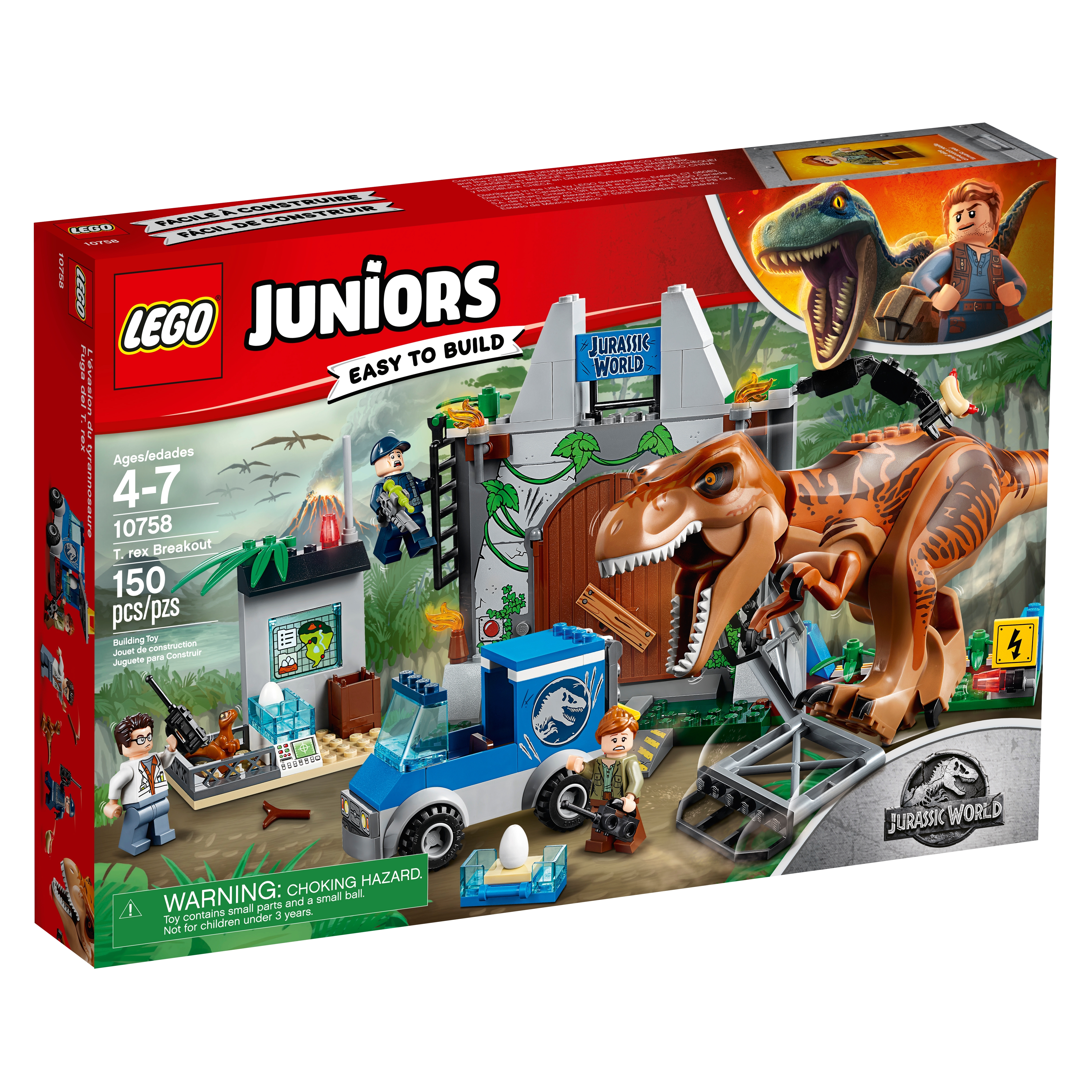 lego juniors jurassic world t rex breakout