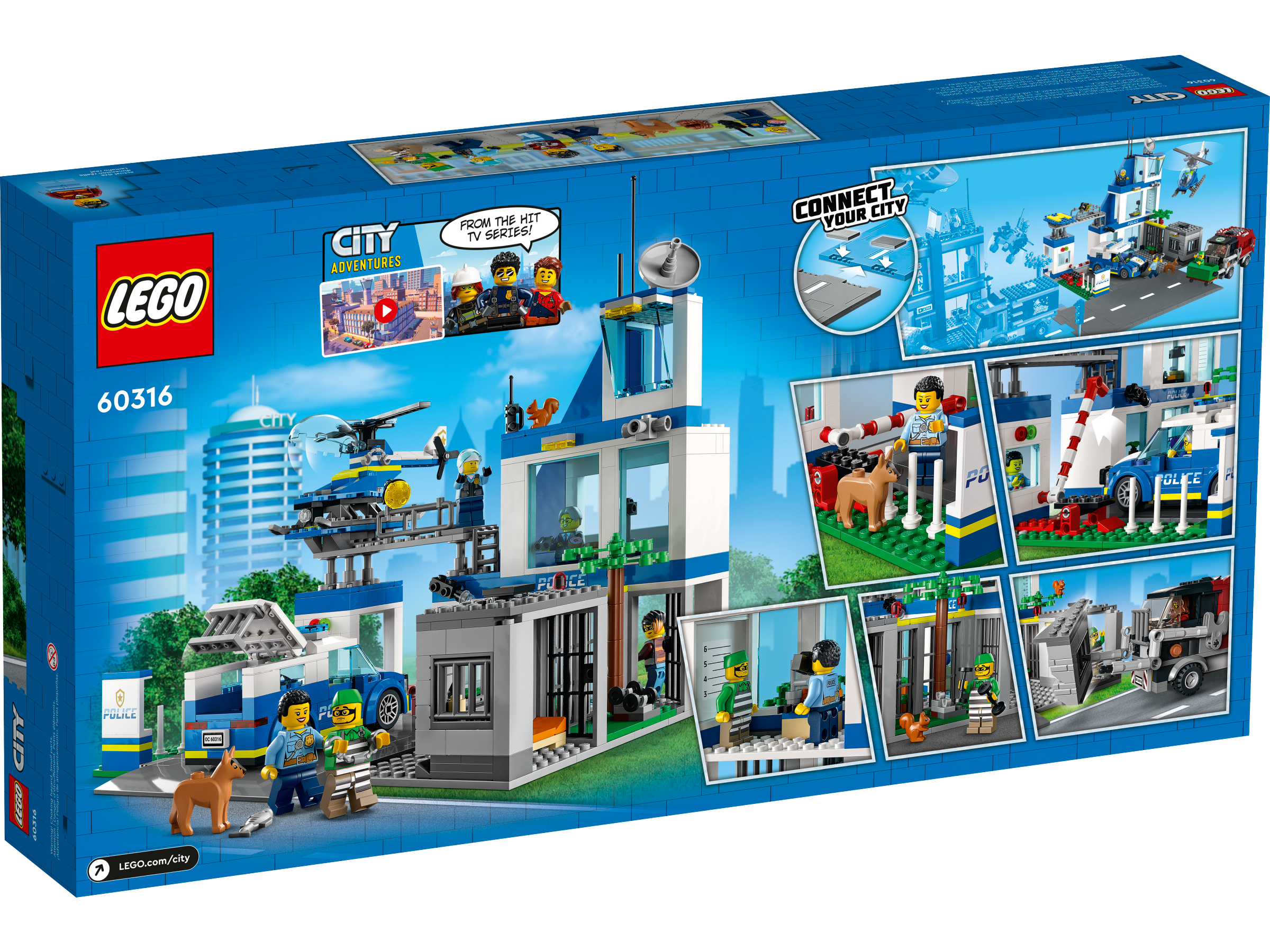 LEGO City 60316 Le Commissariat de Police, Jouet Hélicoptere