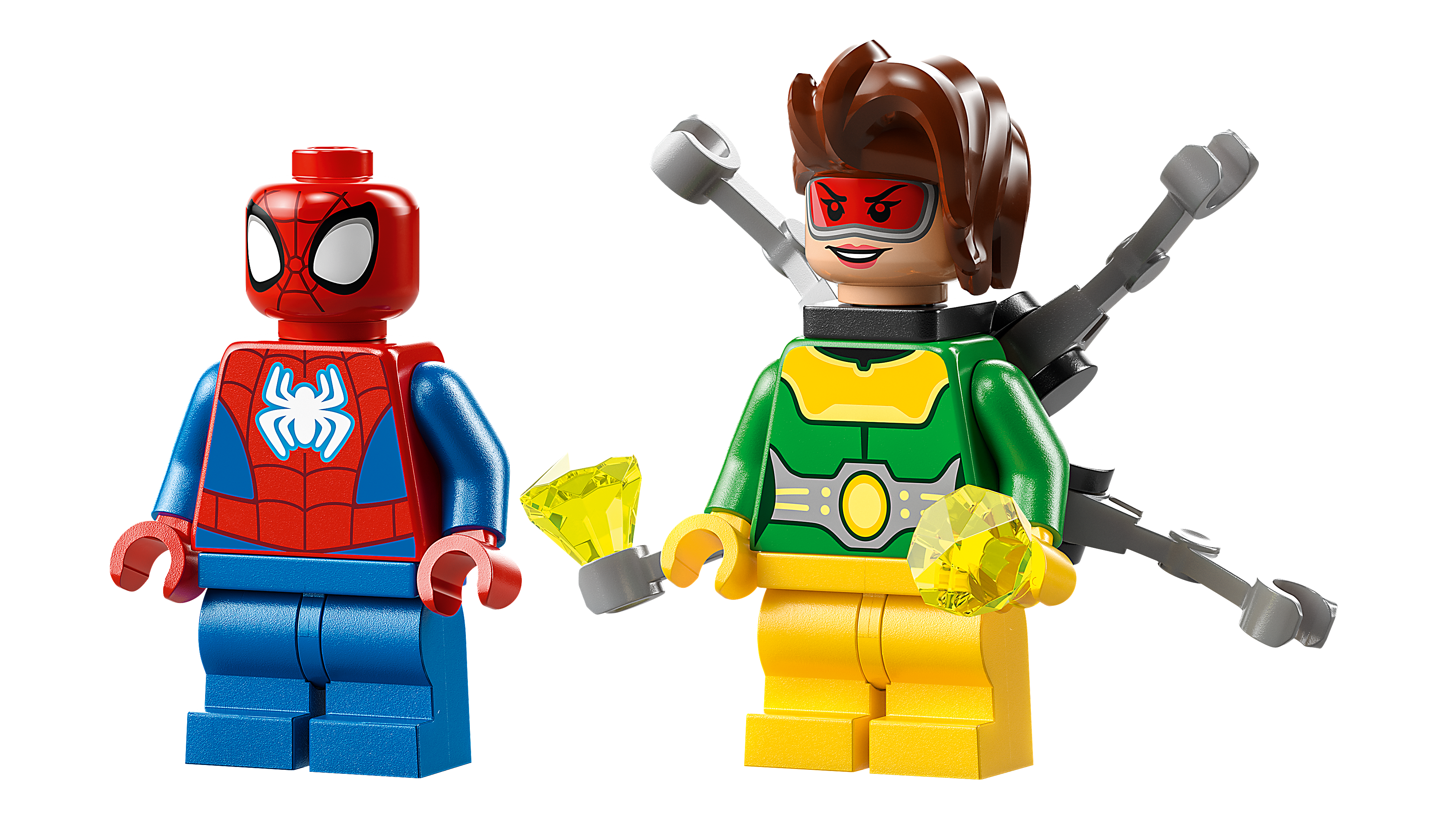 LEGO Marvel Spider-Man's Car and Doc Ock Set 10789, Spidey y sus increíbles  amigos juguete para construir para niños de 4 años con piezas que brillan