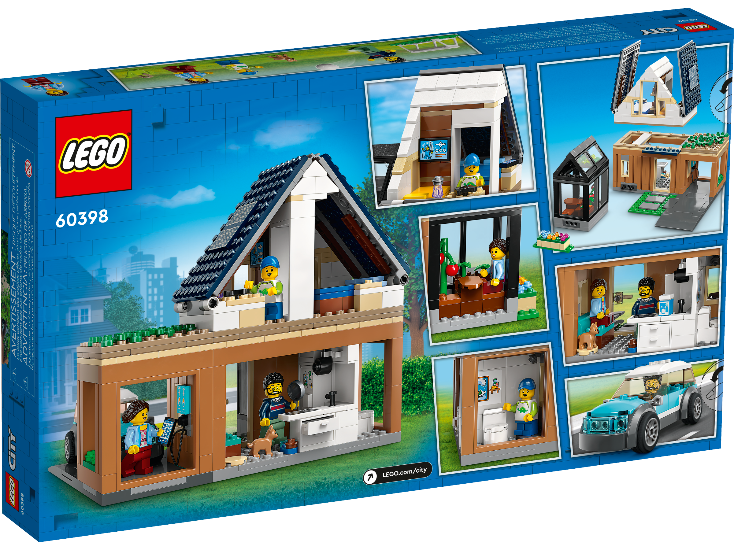 LEGO City La maison familiale et la voiture électrique 60398 Ensemble de  jeu de construction (462 pièces)