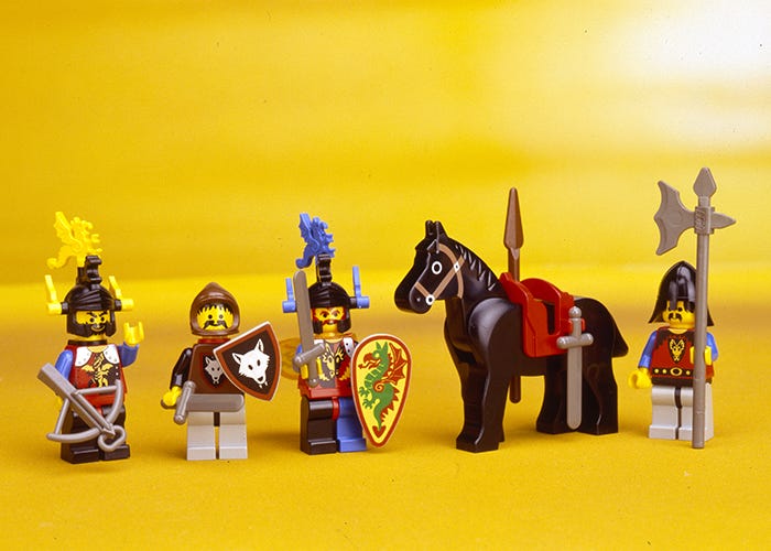 4 chevaliers Lego Castle des années 90