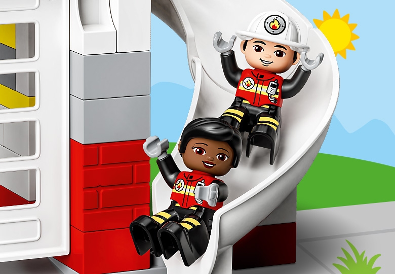 Fire Station & Helicopter 10970 | DUPLO® | Buy online at the