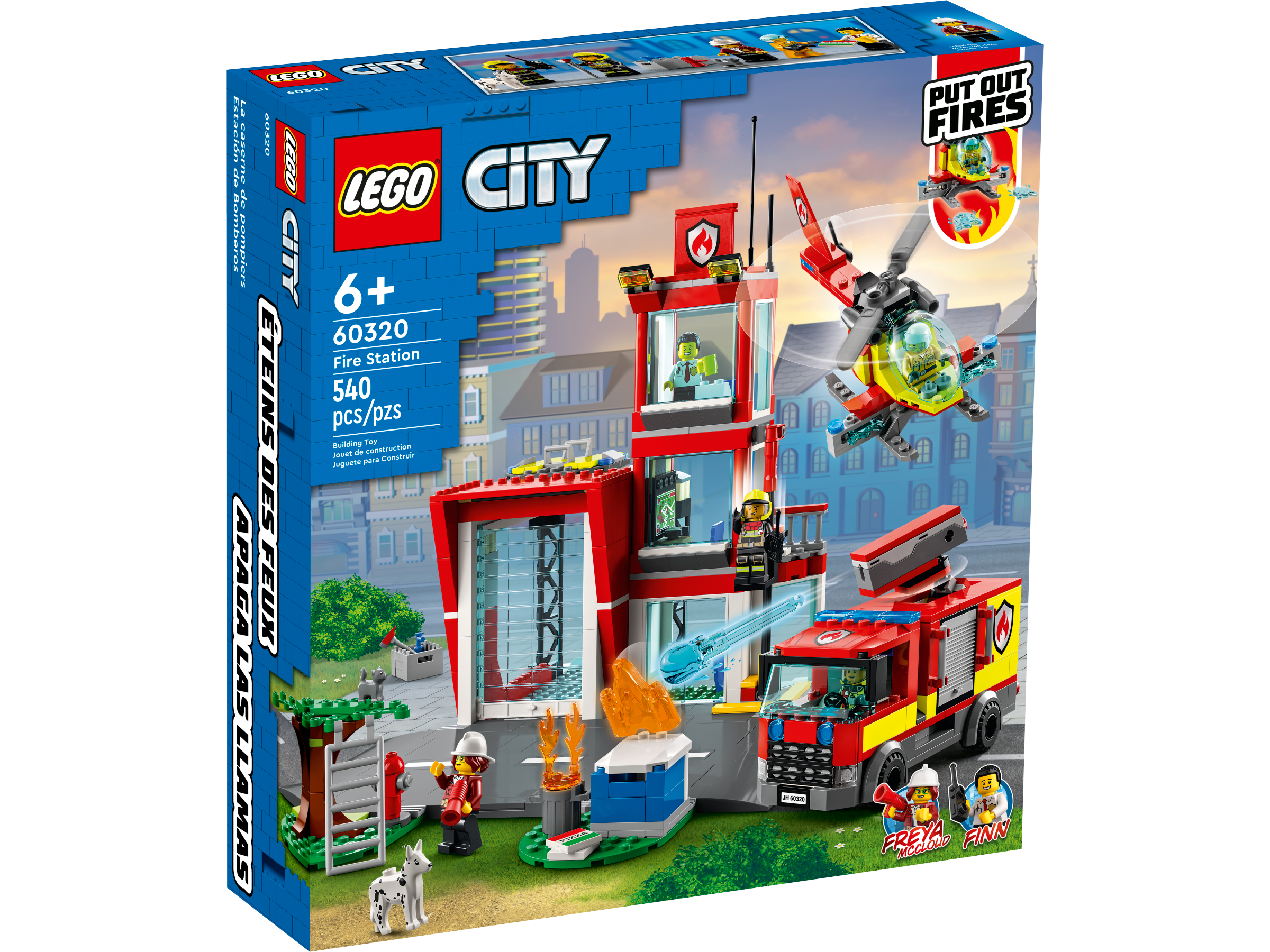 City Fire Station Fighting Trucks Car Helicopter Building Blocks Firehouse  Firefighter Bricks Educational Toys Gift For Kids Boy