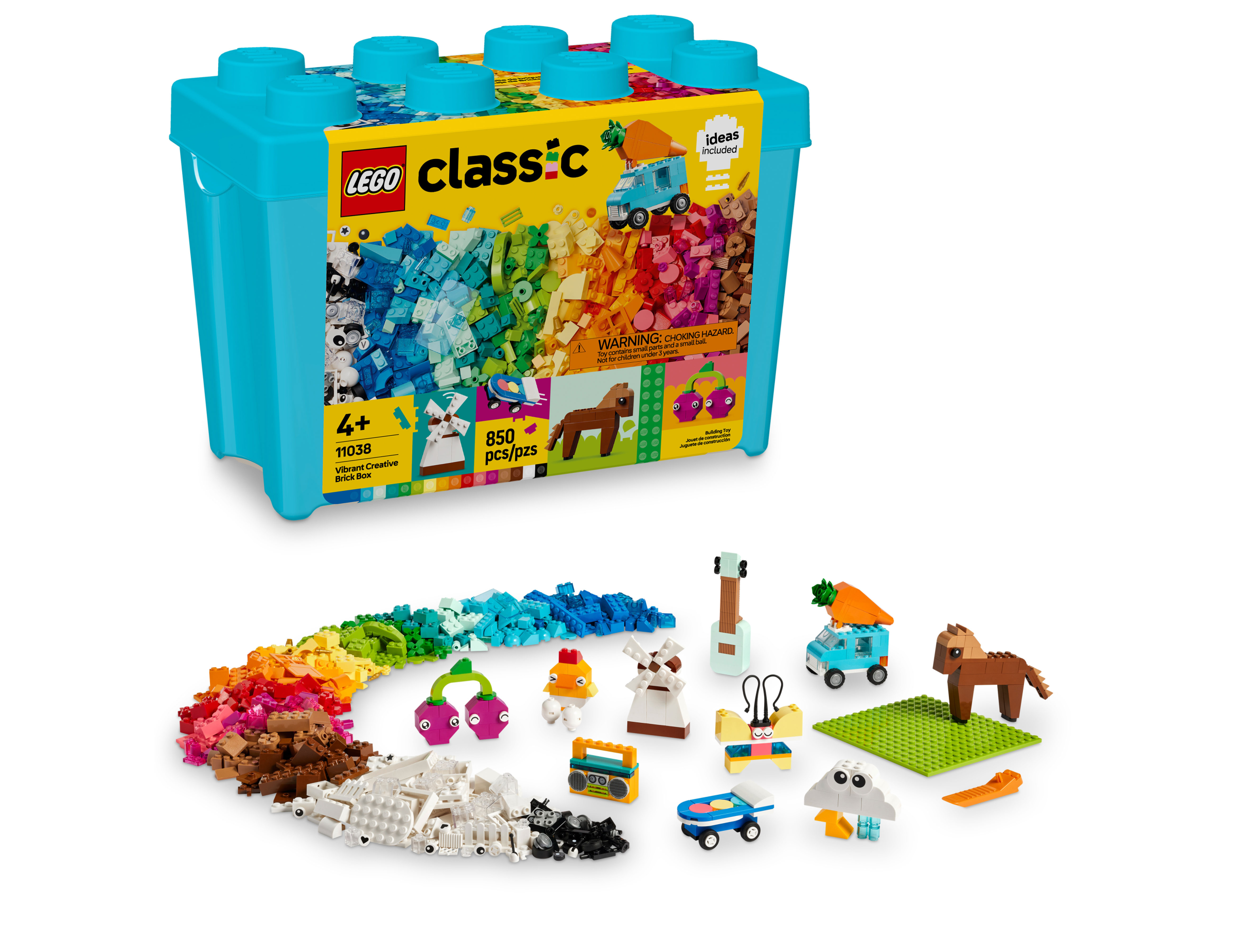 Scatole portaoggetti LEGO® Confezione multipla da 4 pezzi - viola, nero,  arancione, verde