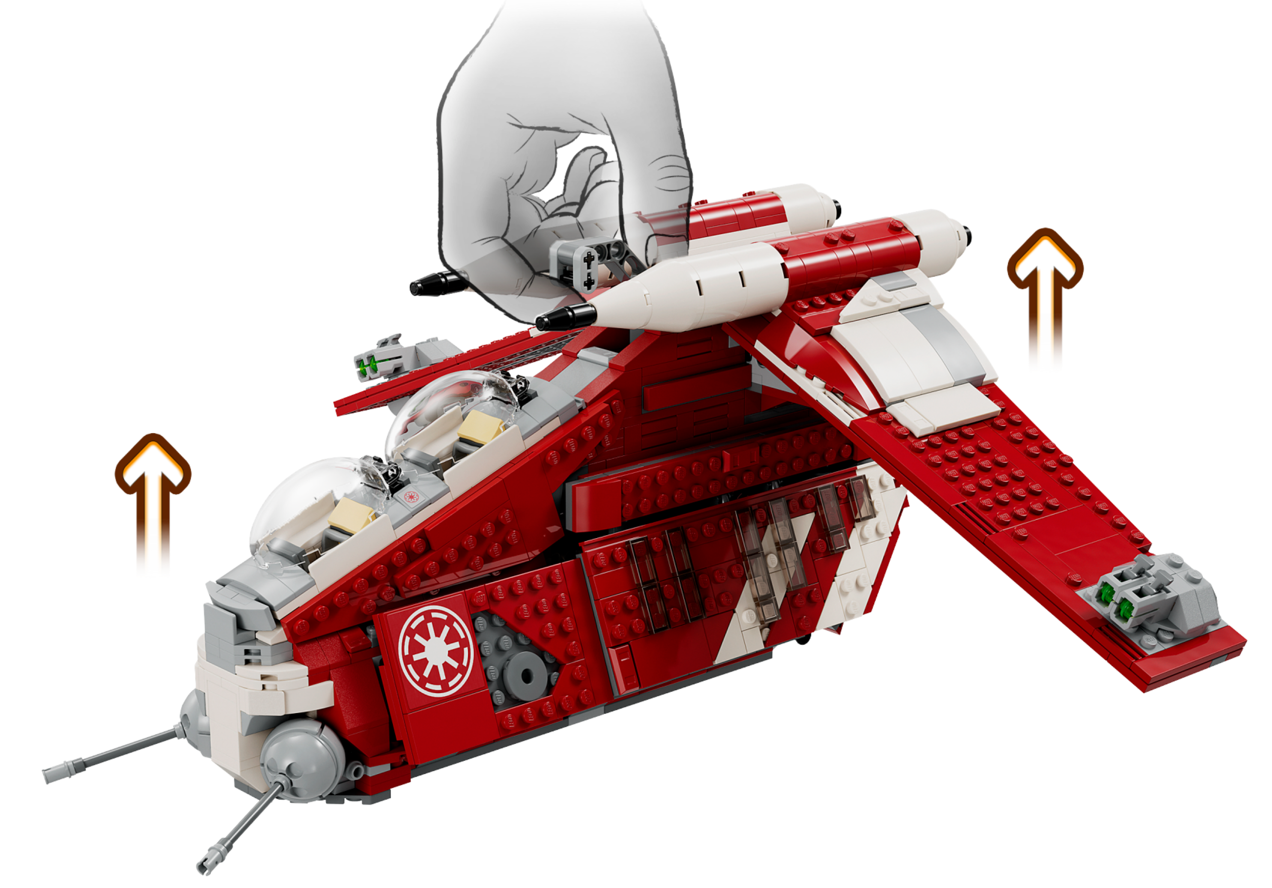 Display case for LEGO® 75354 Star Wars™ Coruscant Guard Gunship