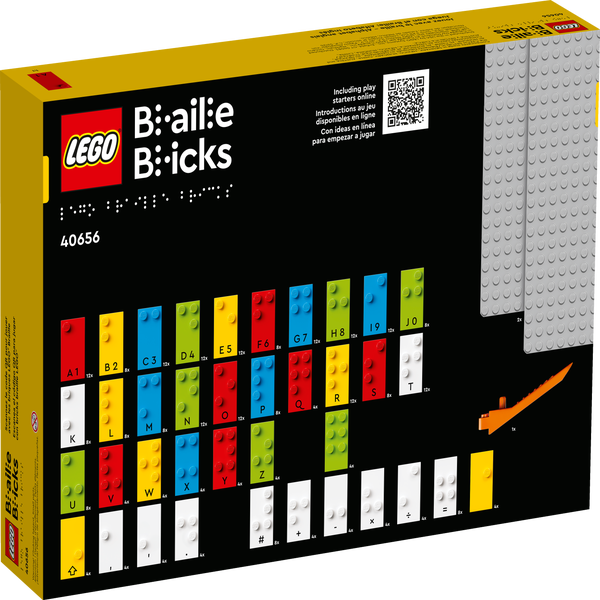 LEGO MOC Buildable Braille Bricks with Sticker Sheet by ZTBricks