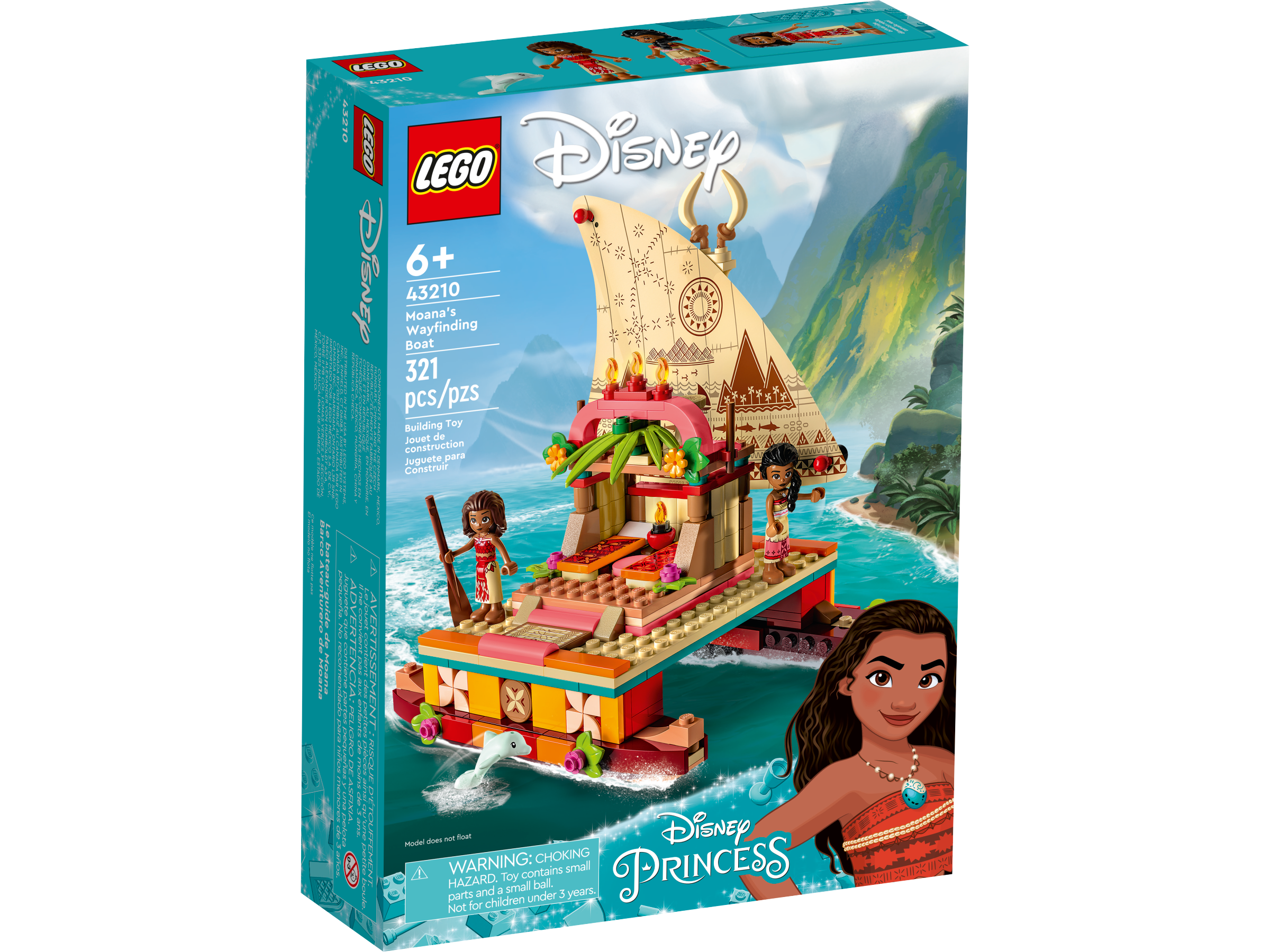 LEGO Disney Princesse 43210 Le Bateau d'Exploration de Vaiana, Jouet a
