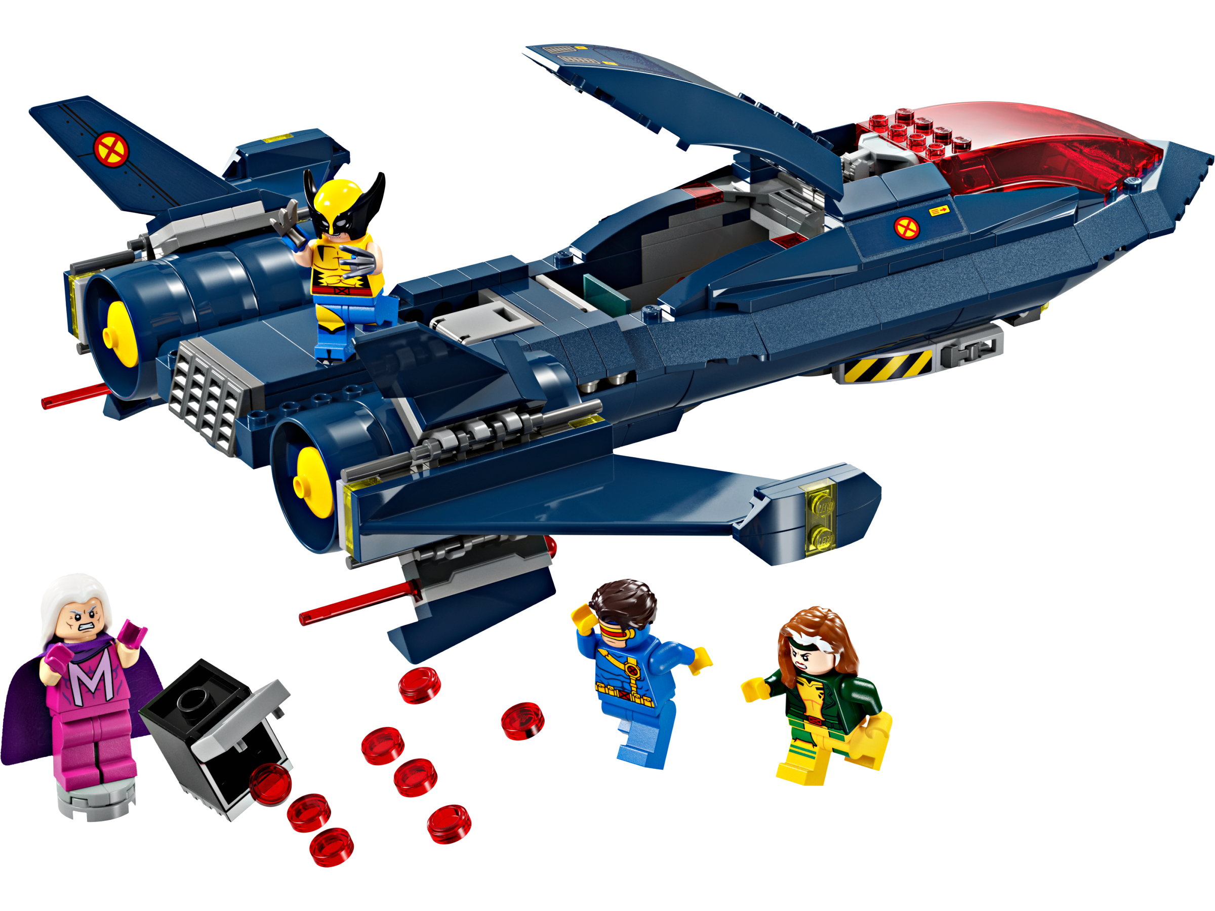 LEGO 76281 Marvel Le X-Jet des X-Men, Jouet d'Avion, Chasseur avec Min