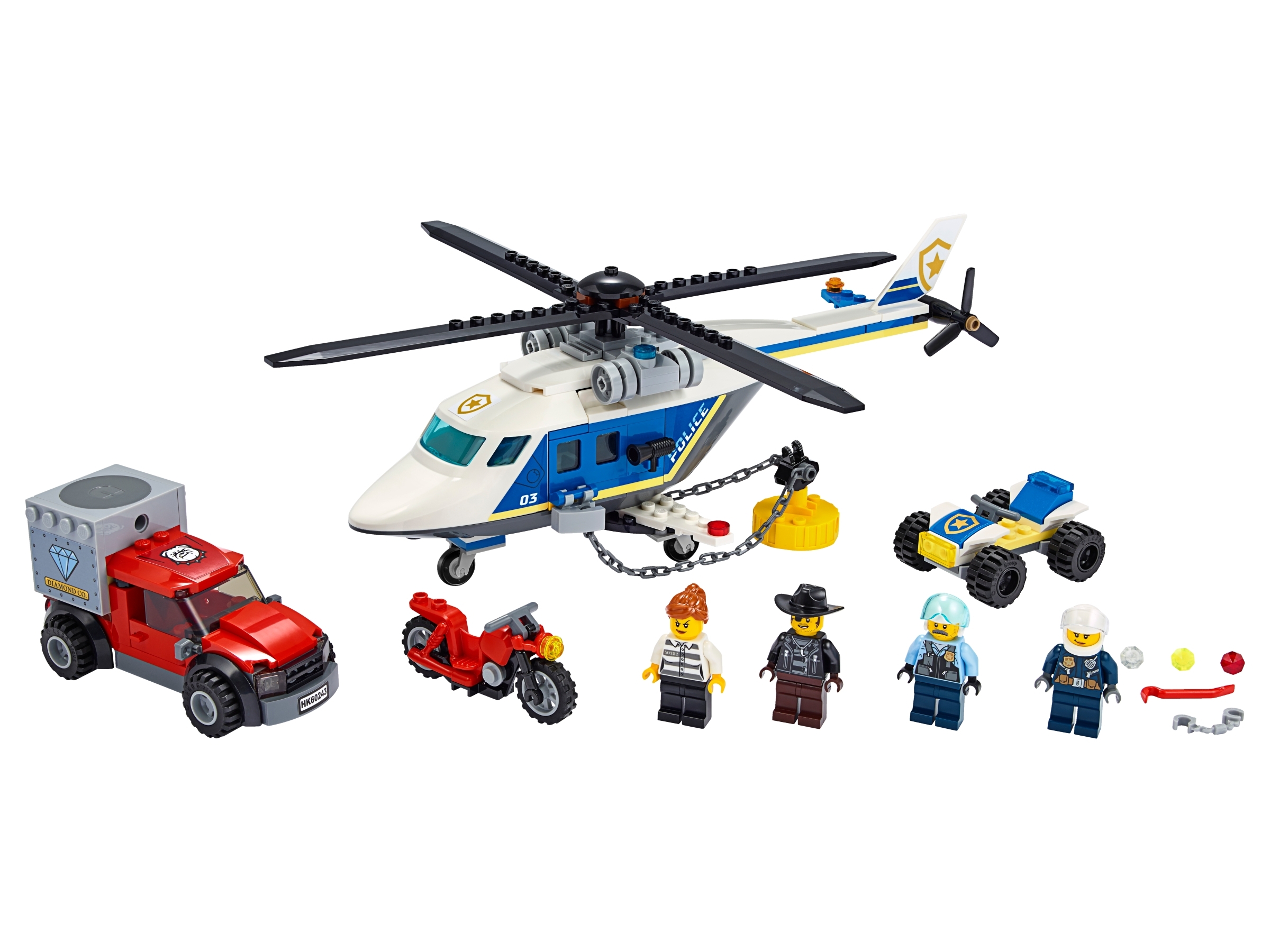 Onzin middernacht blaas gat Police Helicopter Chase 60243 | City | Buy online at the Official LEGO®  Shop US