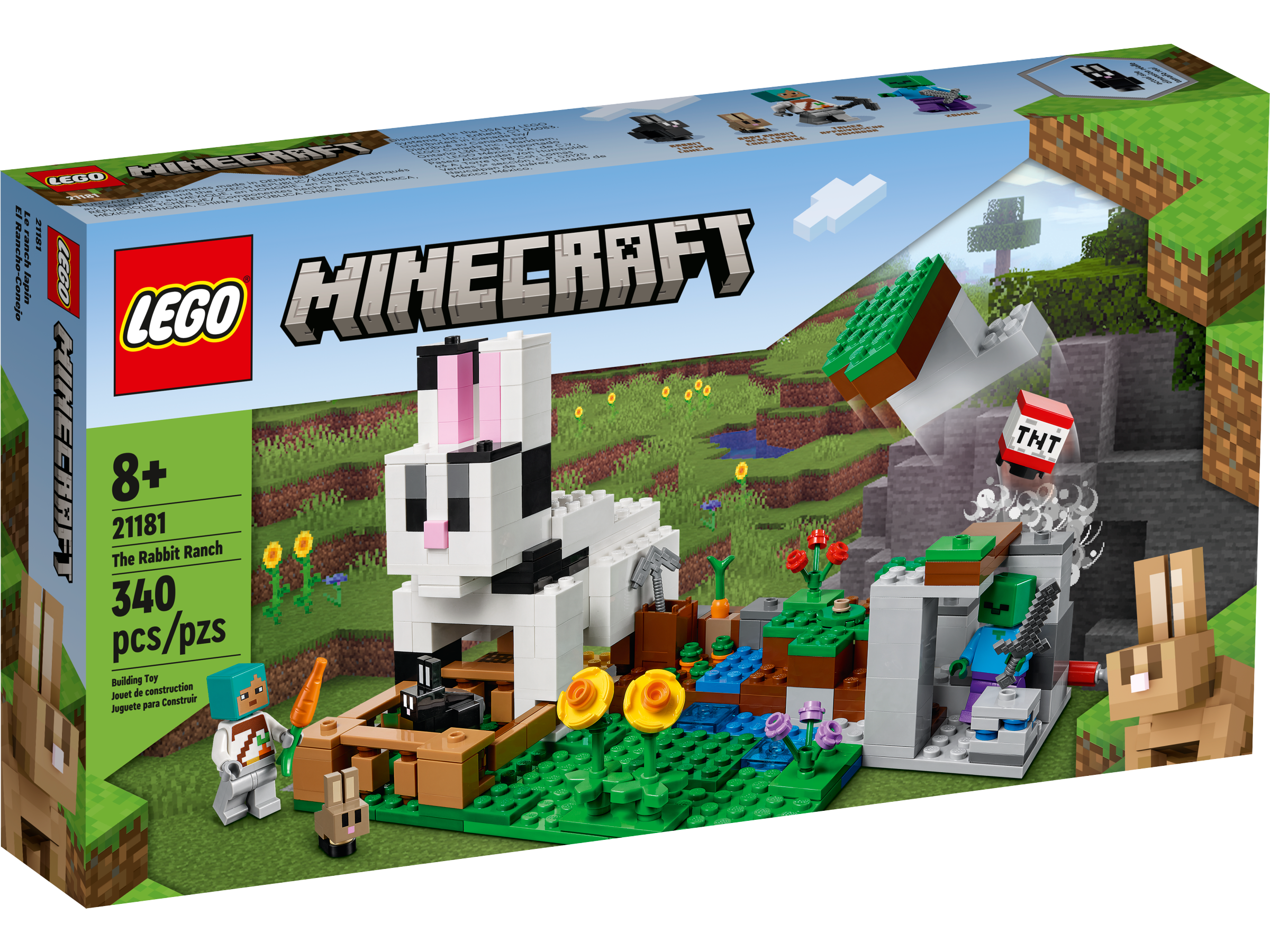LEGO Le ranch lapin de Minecraft (21181) : le parfait premier bond