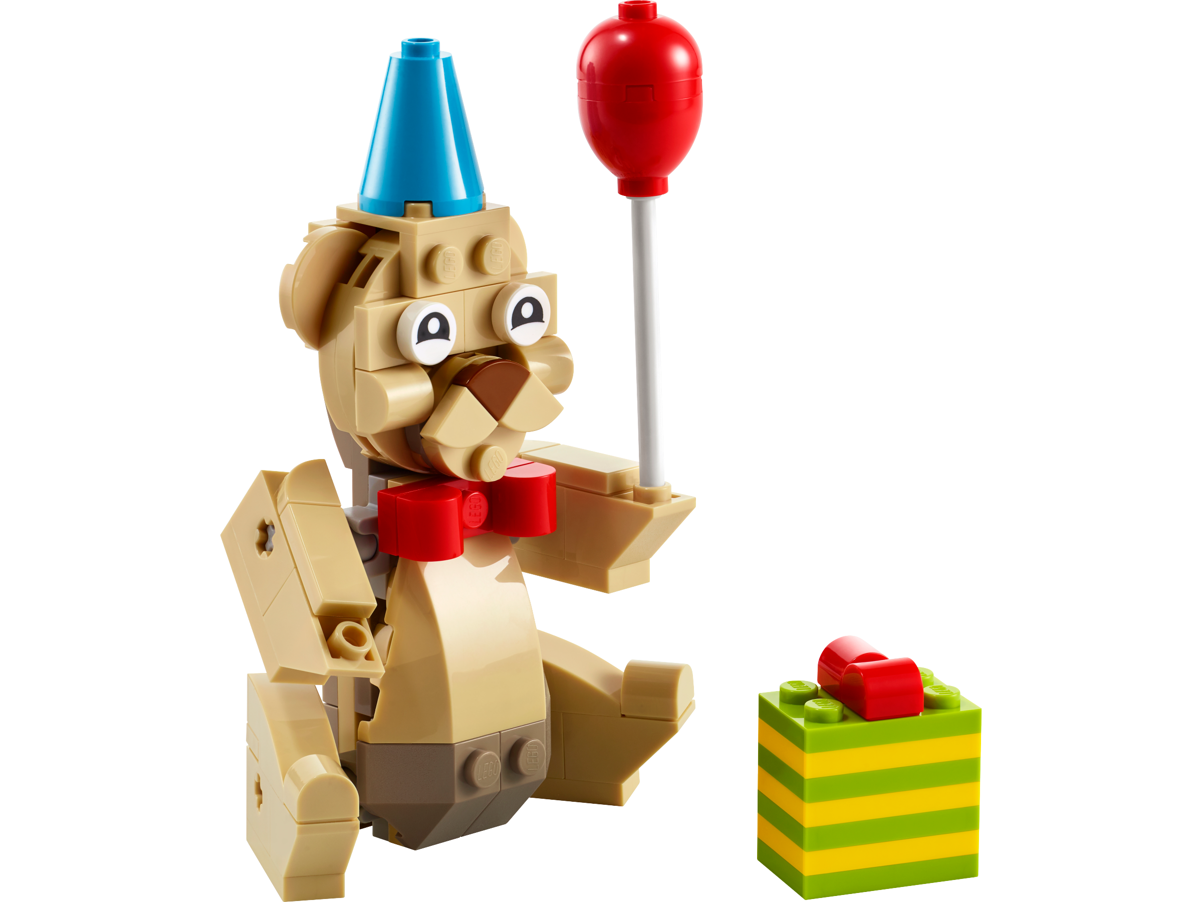 Lego Gấu Bearbrick 33cm Xanh – Hồng có Trái tim ở Bụng