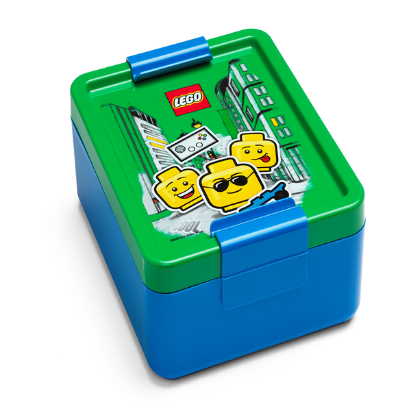 LEGO LUNCH STORAGE BOX BLUE KIDS SCHOOL LUNCH BOX OFFICIAL NEW