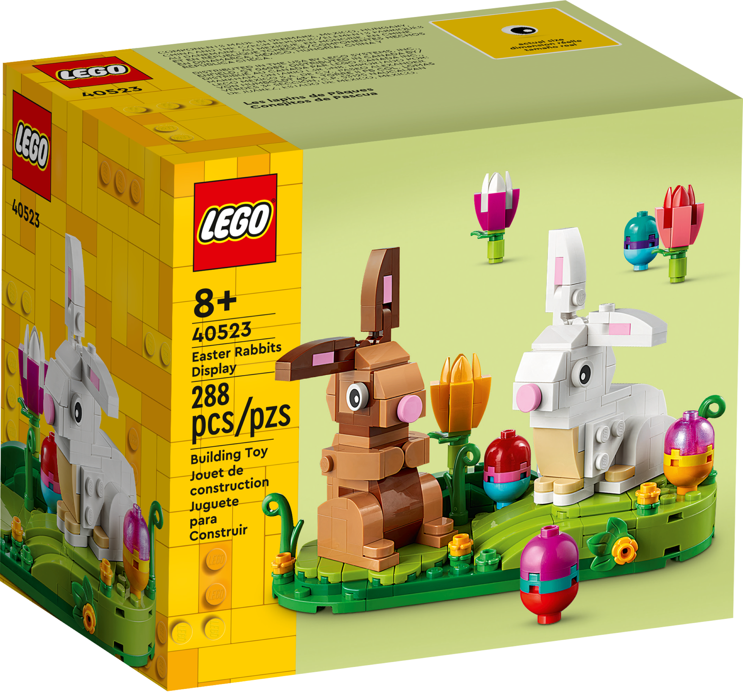Juego de LEGO Conejitos de Pascua (40523) listado en página web