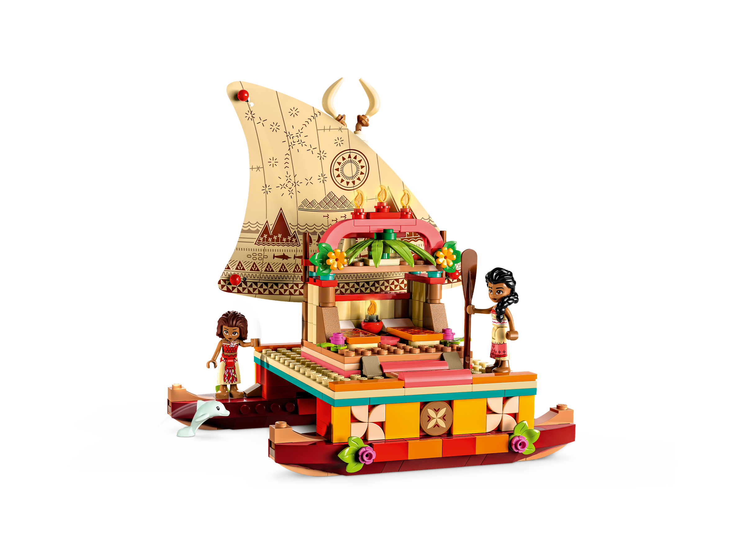LEGO 43210 Disney Princess Boat Adventurer Of Vaiana Catamaran with Mini  Doll for sale online