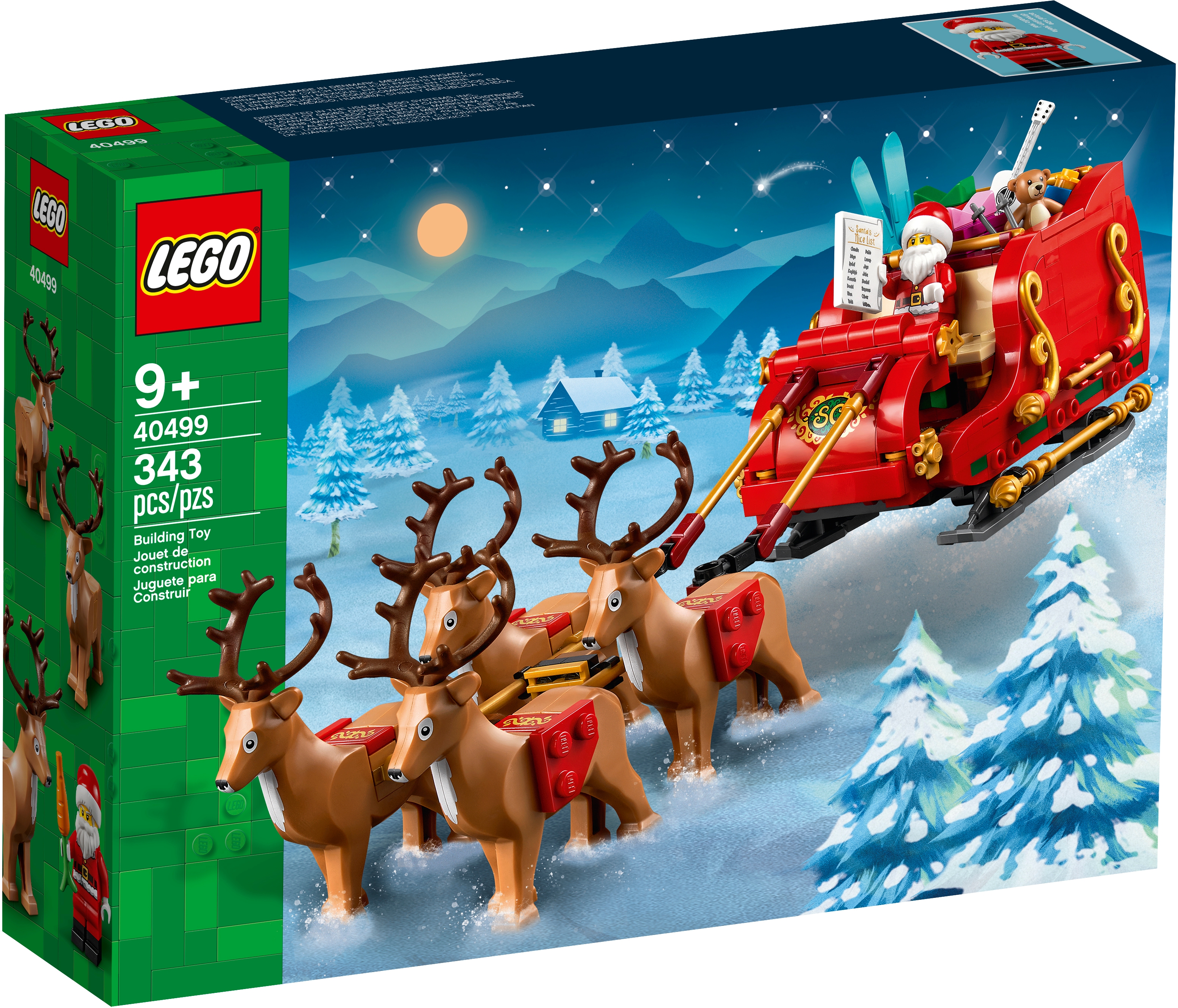 santas sleigh and reindeer