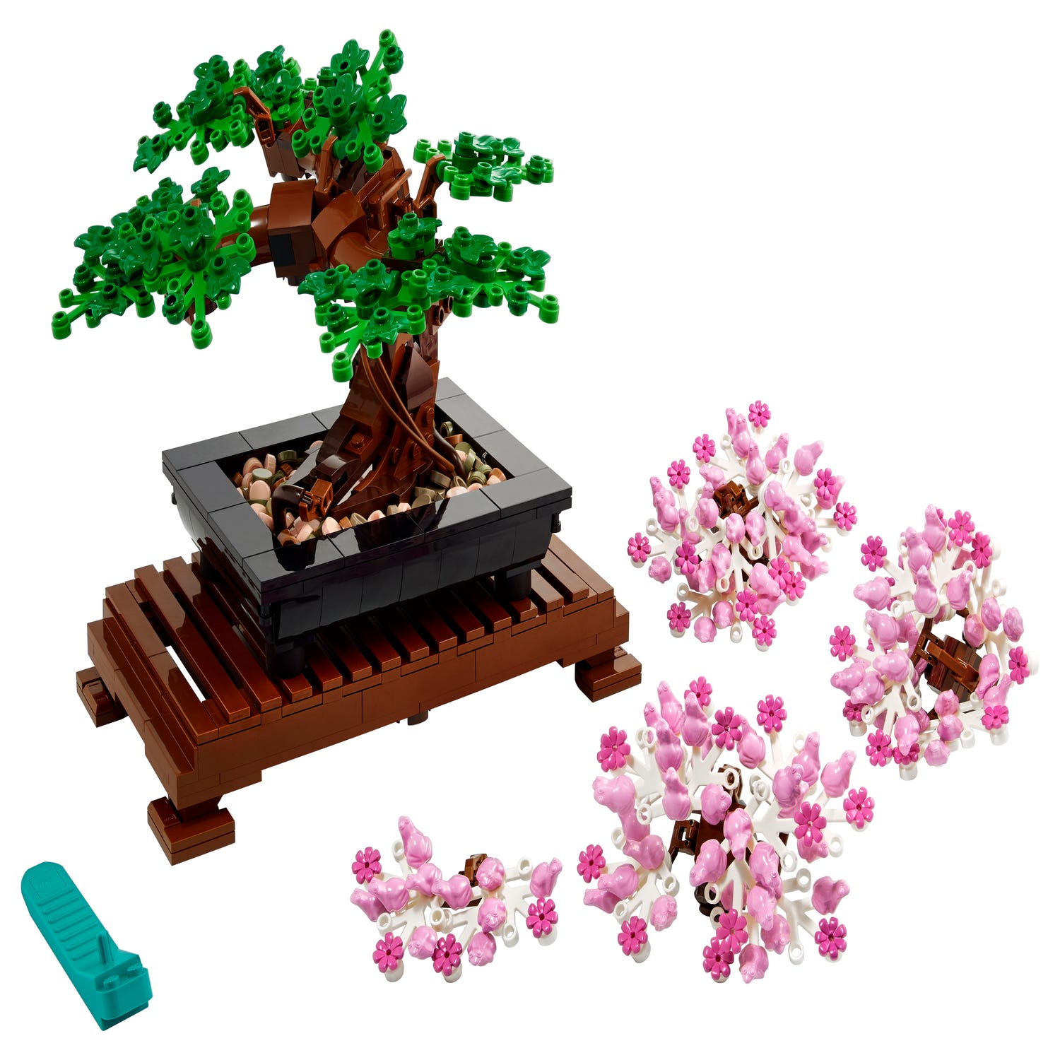 Pink spring blossom LEGO set bonsai tree