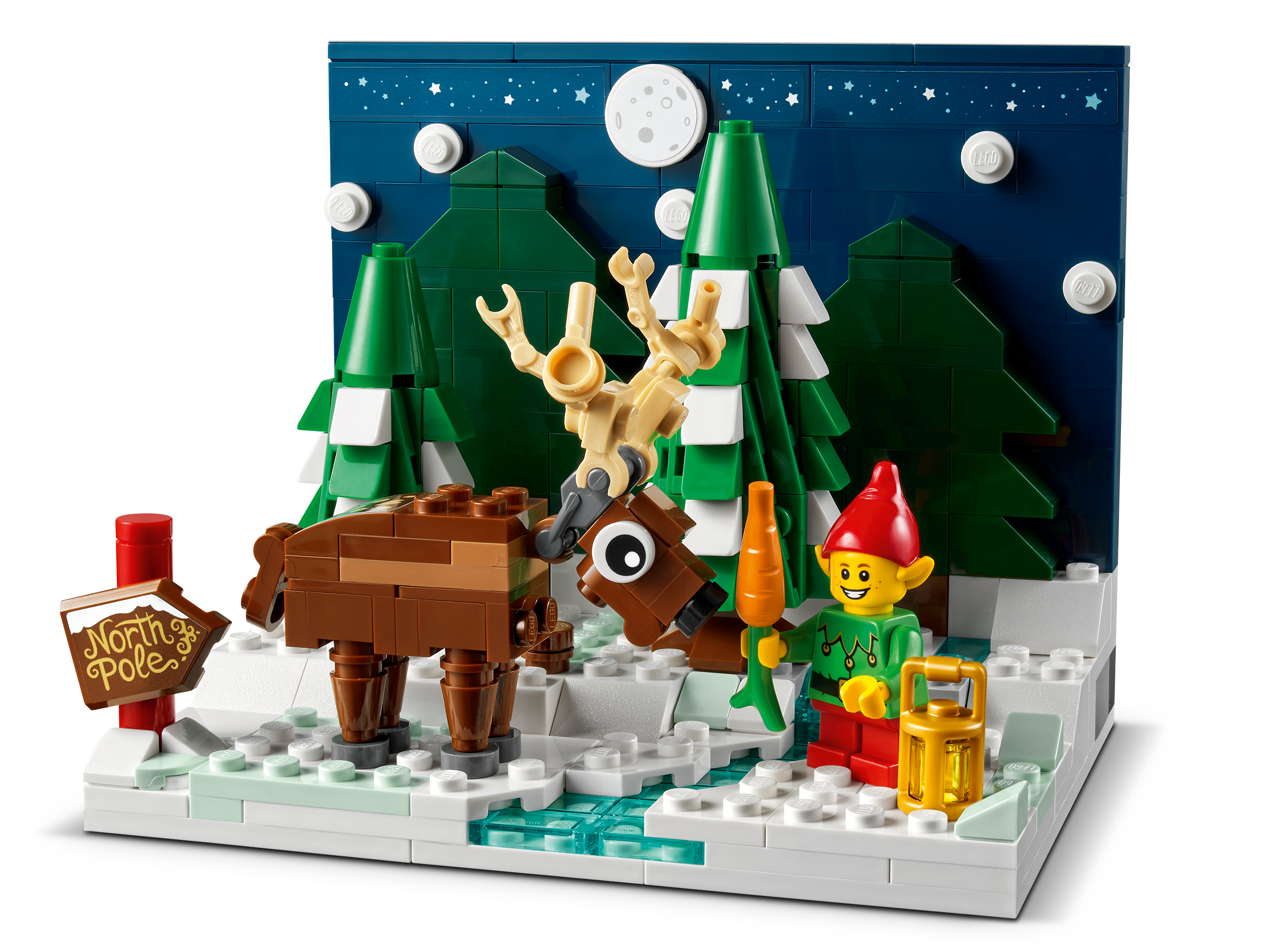 LEGO Santa and his Animal Friends Holiday Window Display 2010