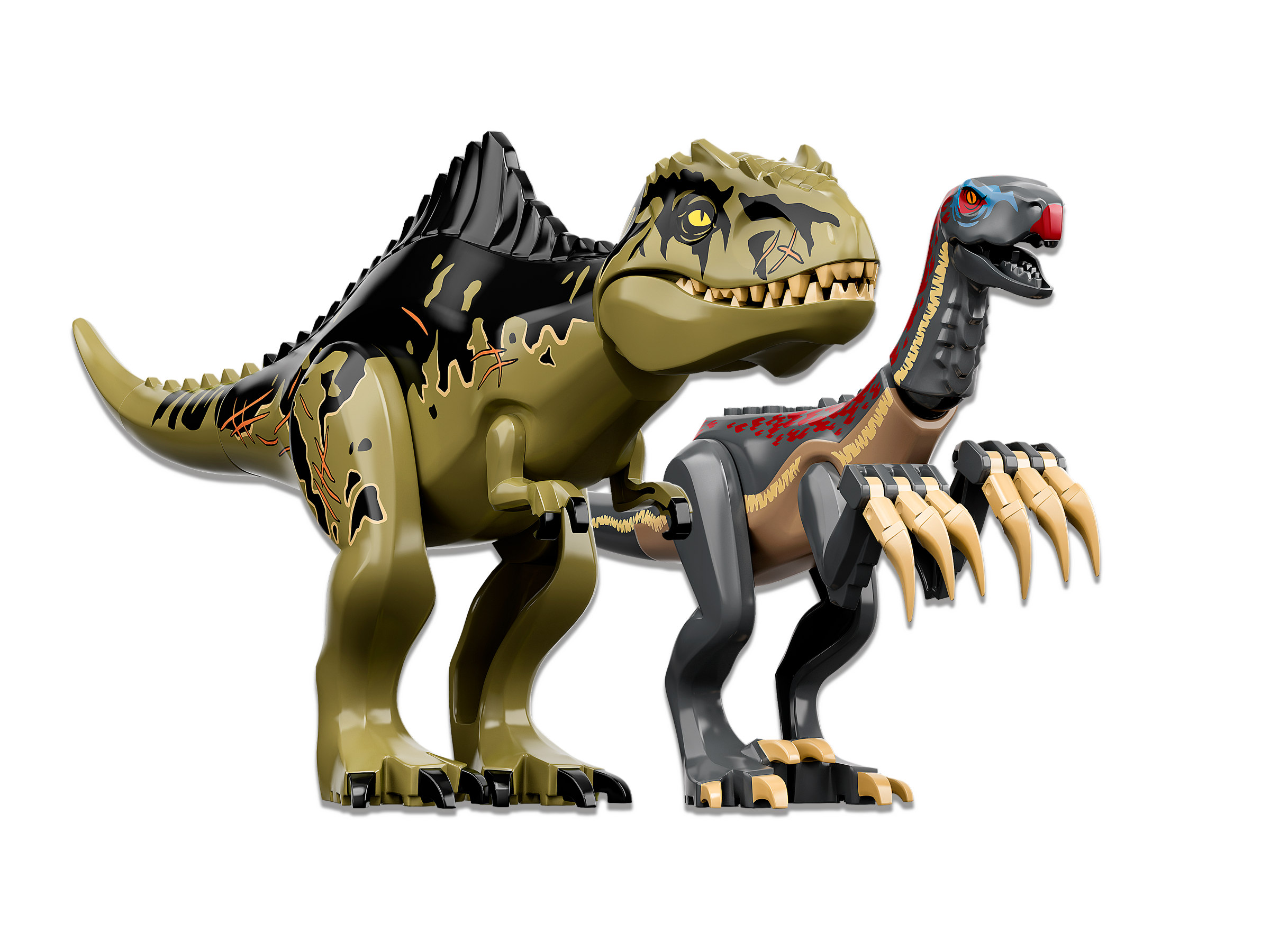 LEGO Jurassic World Giganotosaurus & Therizinosaurus Attack 76949 with 2  Dinosaur Toy Figures, ATV Car, Helicopter & Garage, Gifts for Kids, Boys  and Girls 