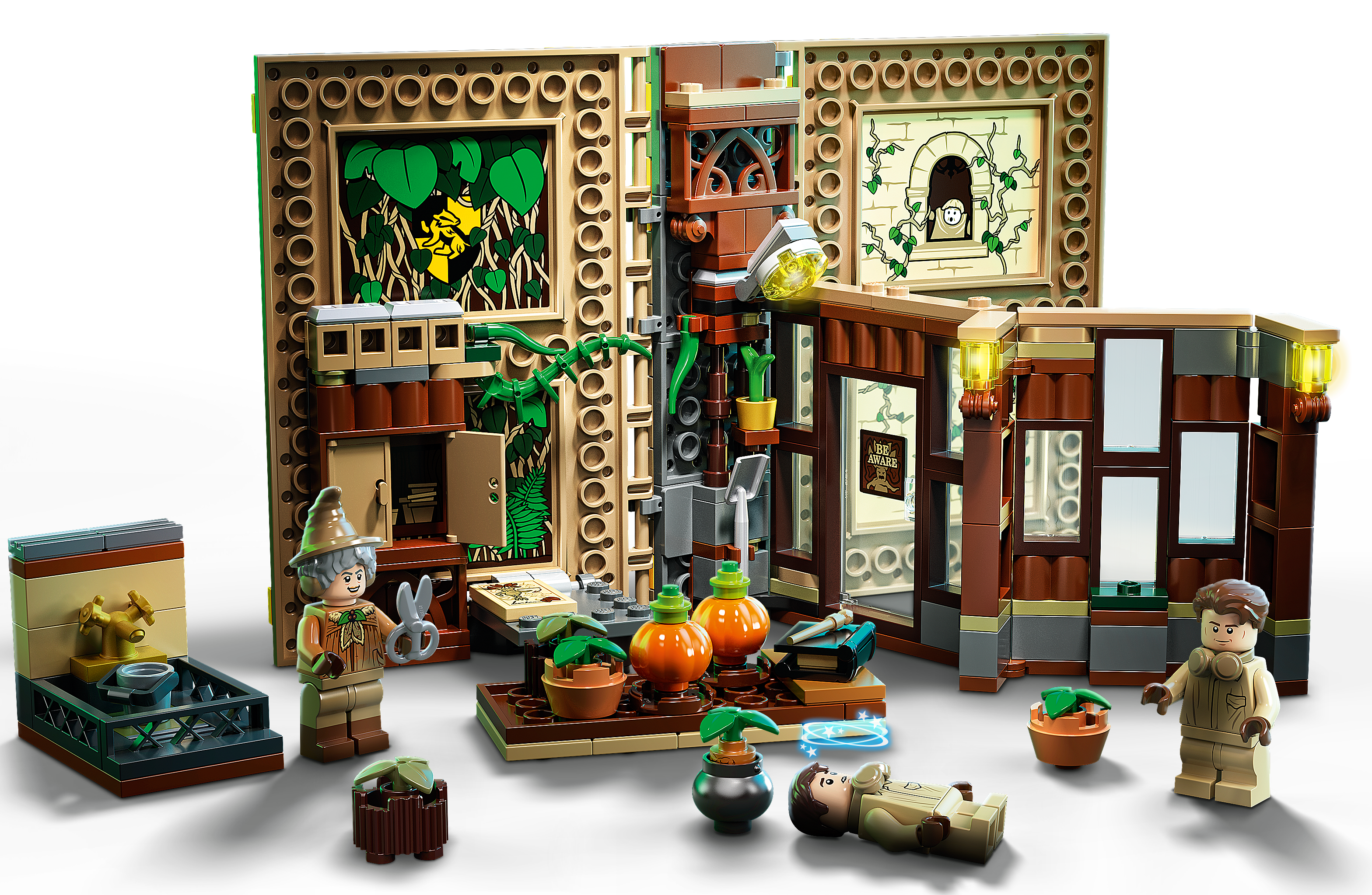 LEGO® Harry Potter™ Hogwarts™ Moment: Herbology Class 76384 Brick-Built;  Professor Sprout's Classroom in a Brick Book Playset