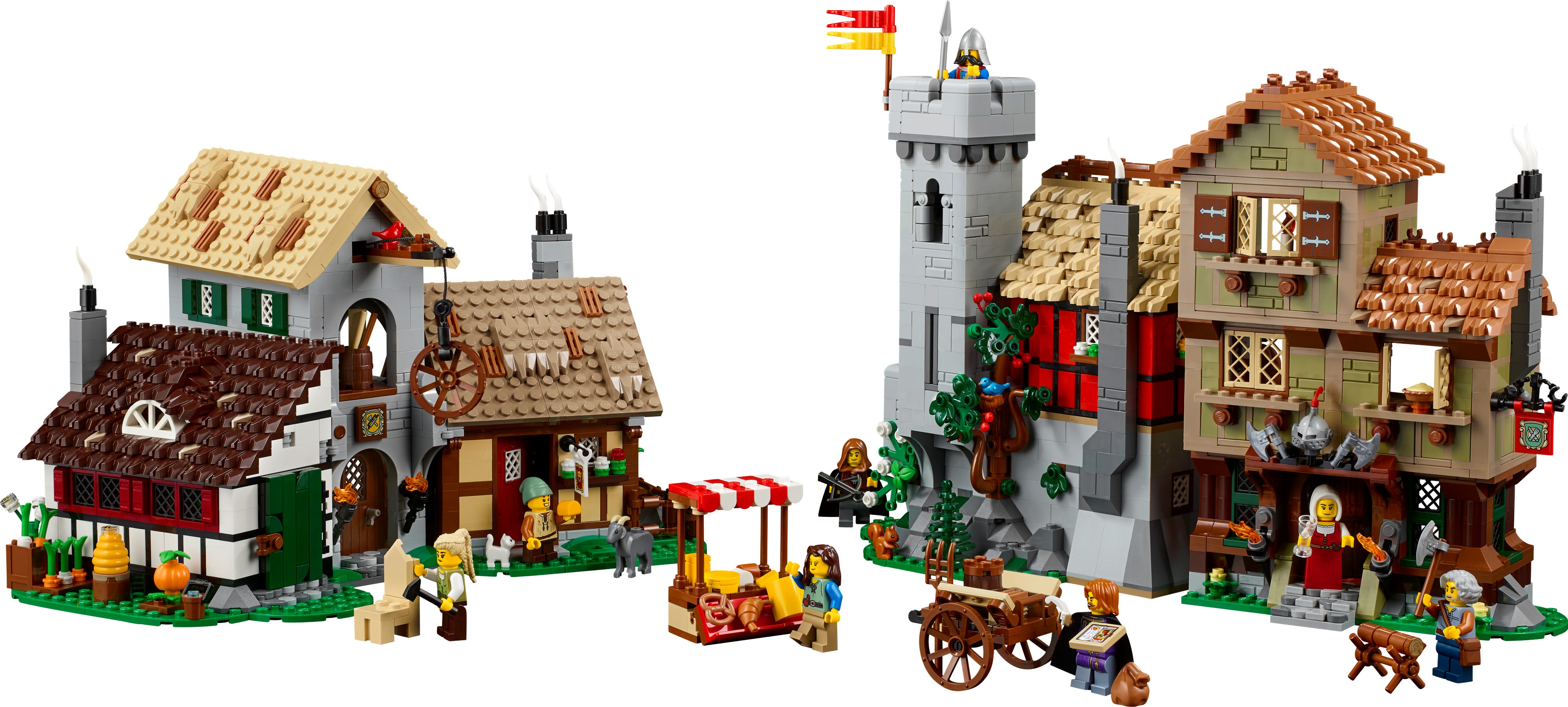 Lego Castle 10193 Medieval Market Village - Lego Speed Build 