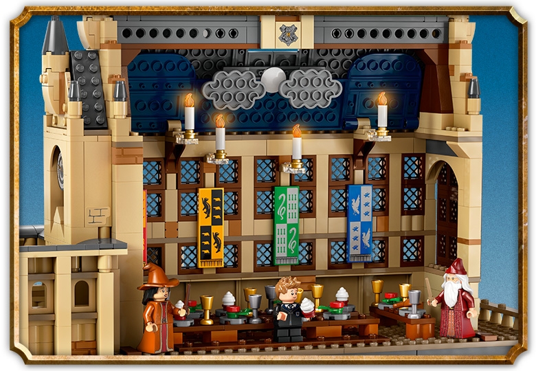 Harry Potter Hogwarts 2024 Great Hall 75954 Building Kit and Magic Castle Toy,