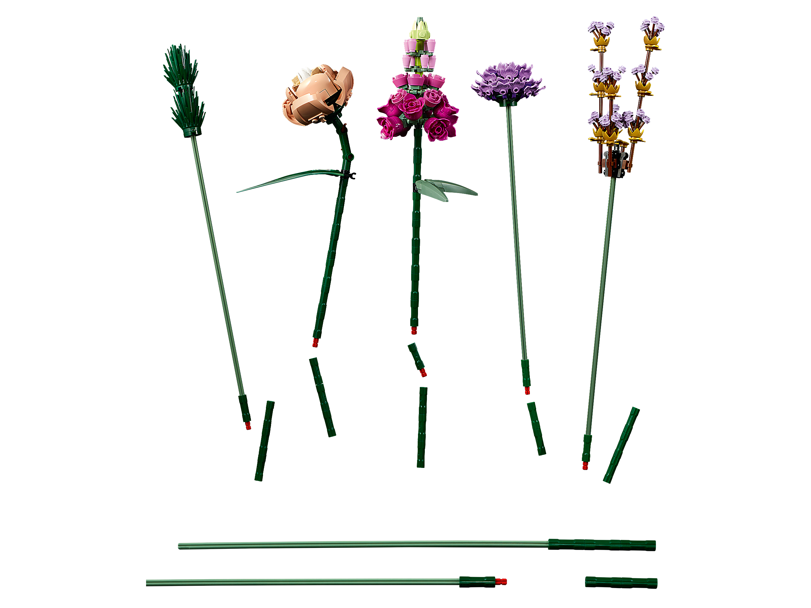 LEGO Flowers & Plants Pack - 100 Pieces - Plant & Flower foliage vegetation  mix