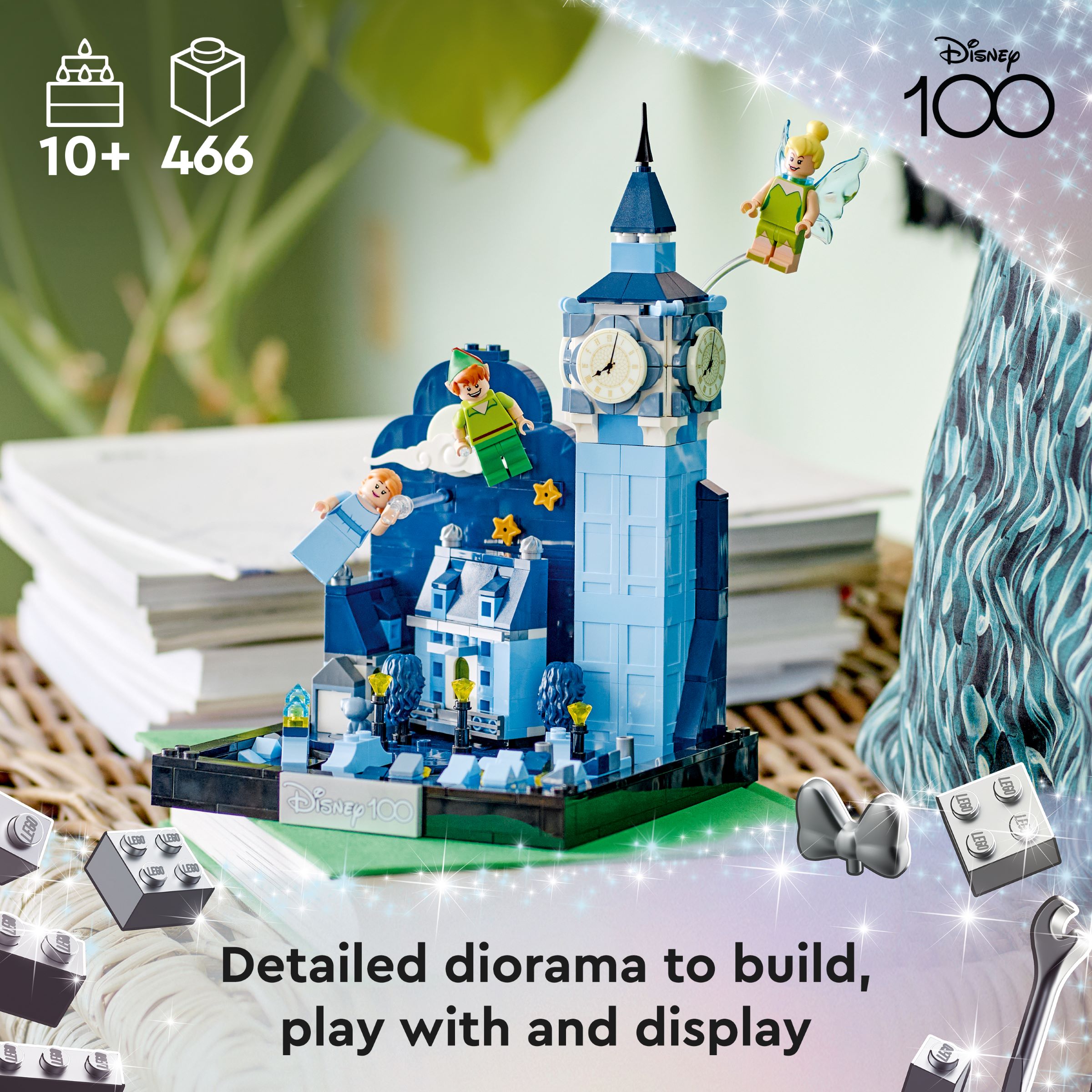 Peter Pan and Captain Hook  Disney lego sets, Lego minifigure display, Lego  craft
