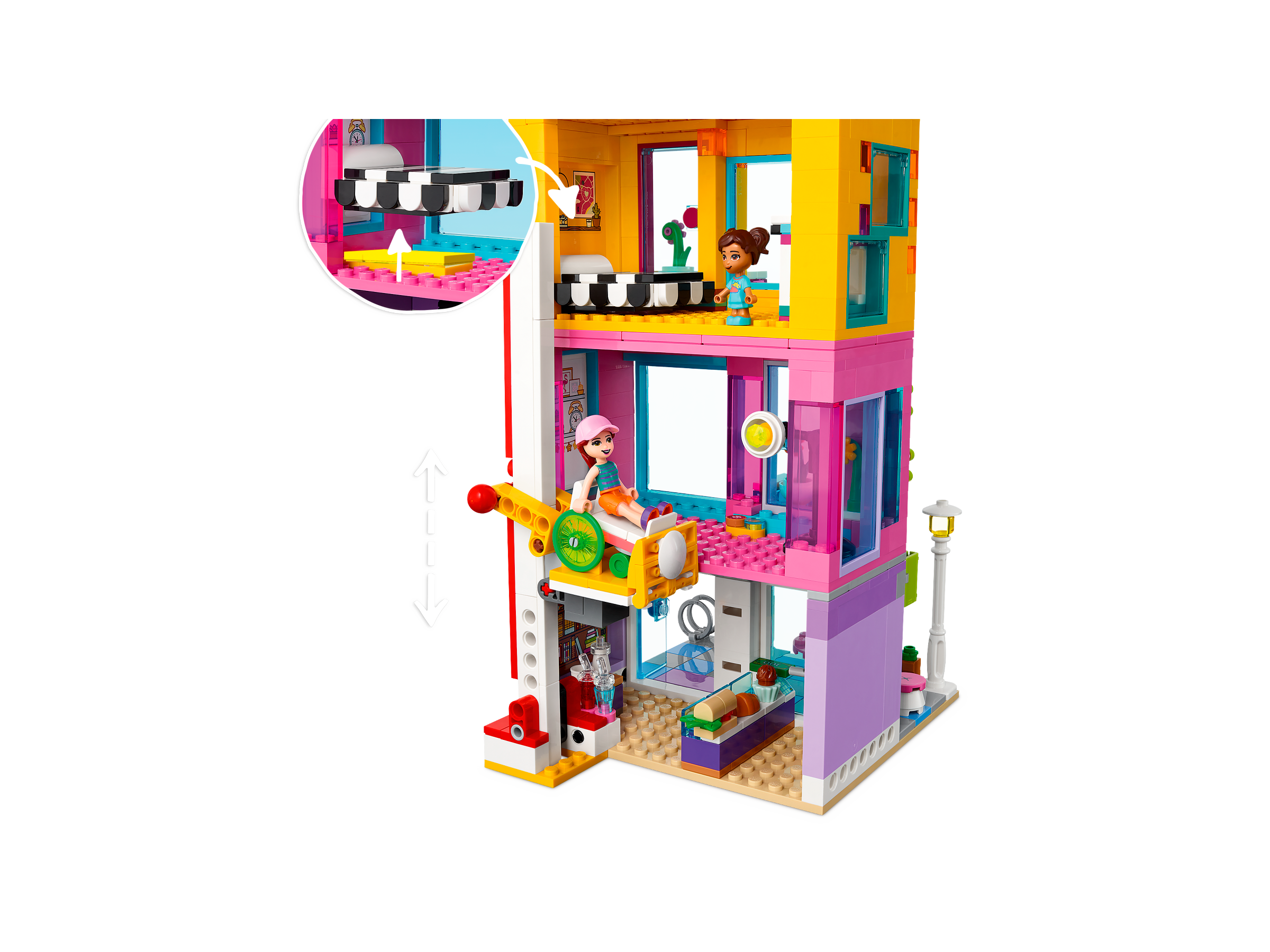 LEGO 41704 Friends L'Immeuble de La Grand-Rue: Maison de Poupée, Jouet à  Construire avec Café et Salon de Coiffure, Heartlake City, Inclut 7  Mini-Poupées, Garçons, Filles, Enfants : : Jeux et Jouets