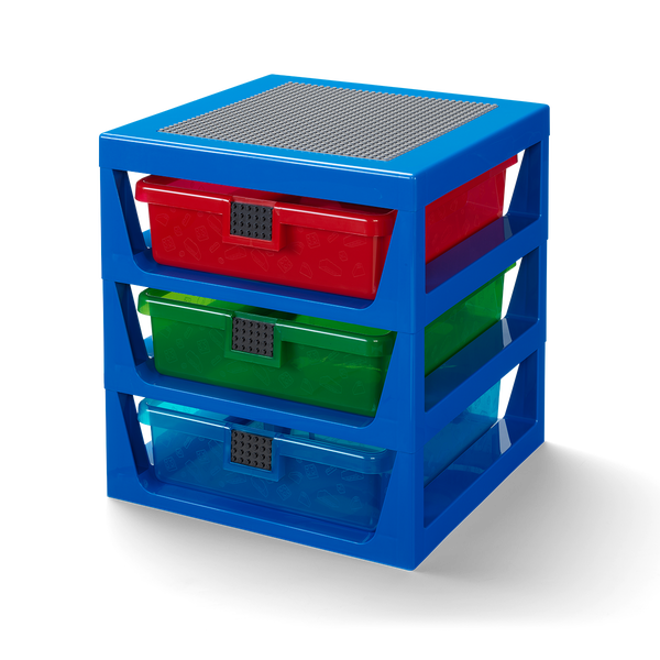 Boîte de rangement transparente pour blocs de construction