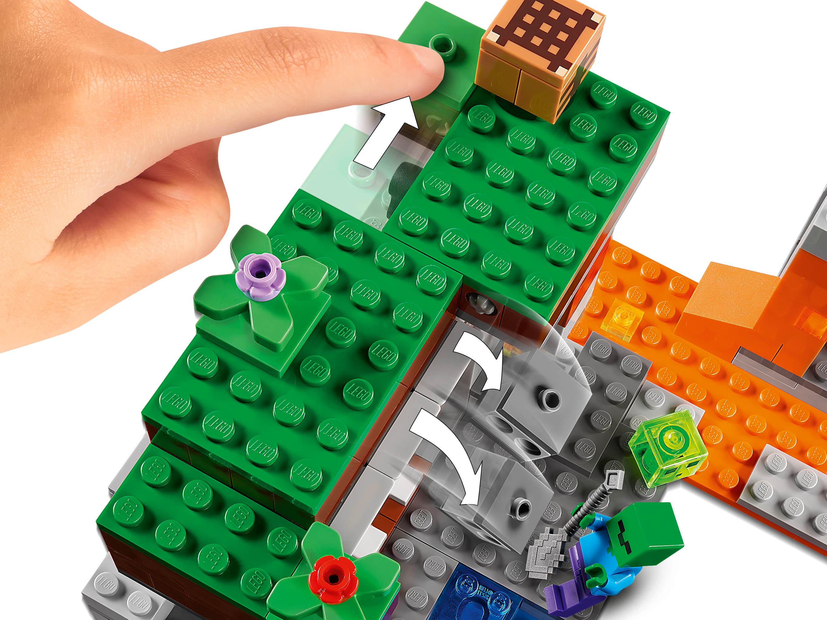 LEGO Minecraft The Abandoned Mine Building Toy, 21166 Zombie Cave with  Slime, Steve & Spider Figures, Gift idea for Kids, Boys and Girls Age 7  plus 