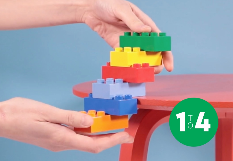 building with lego blocks