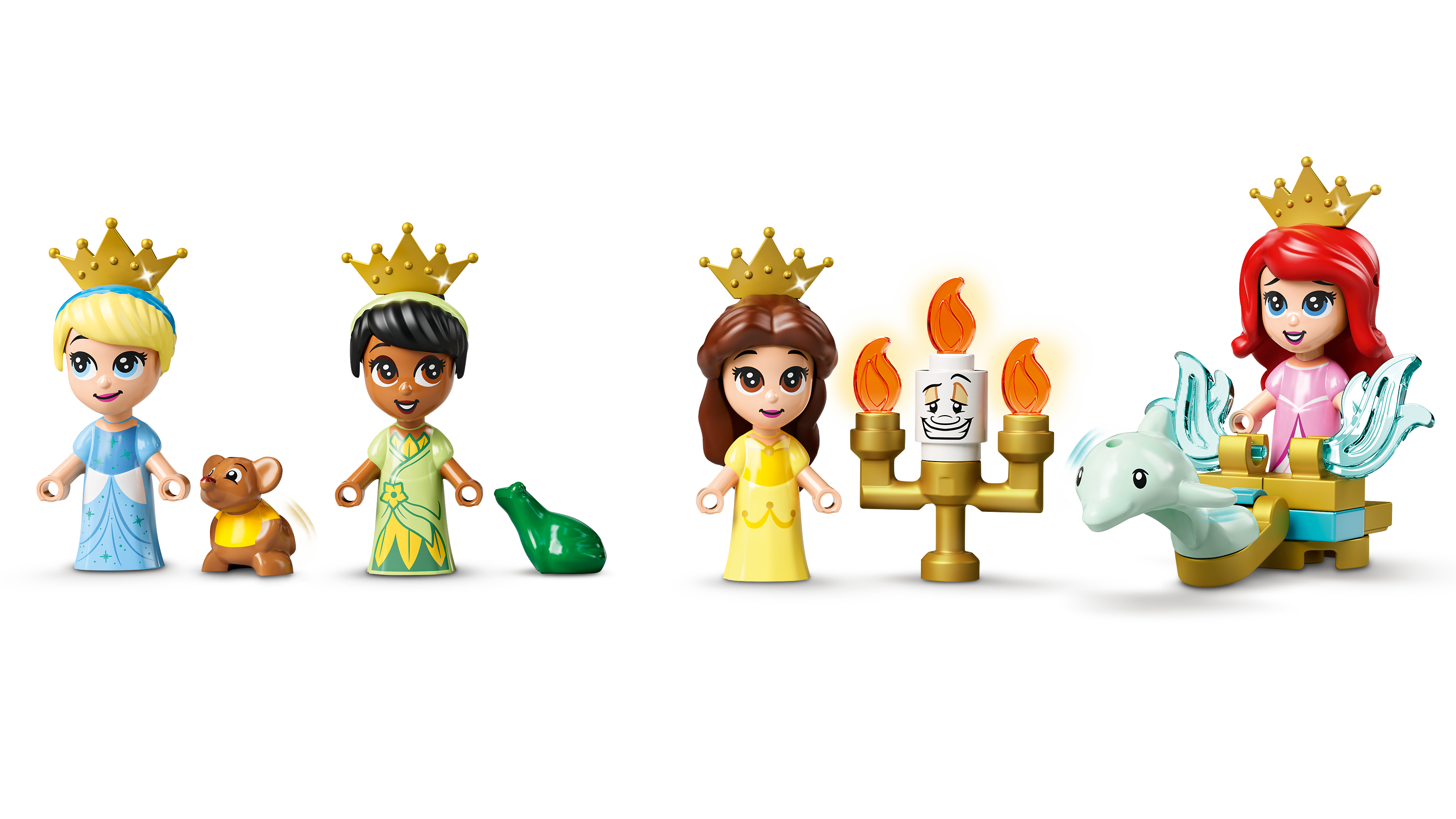 Ariel, Belle, Cinderella and Tiana's Storybook Adventures 43193 | Buy online at the LEGO® US