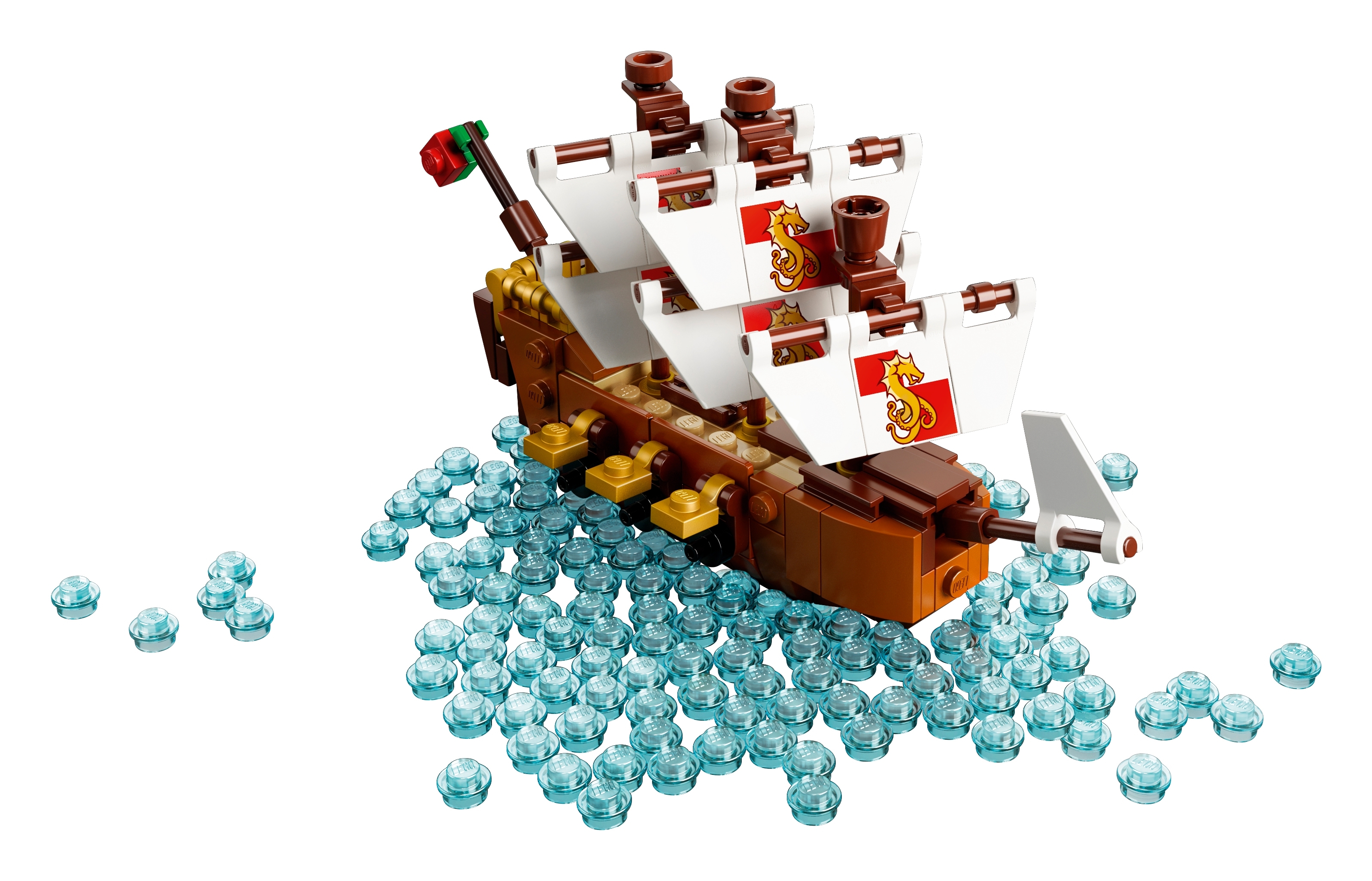 lego pirate ship bottle